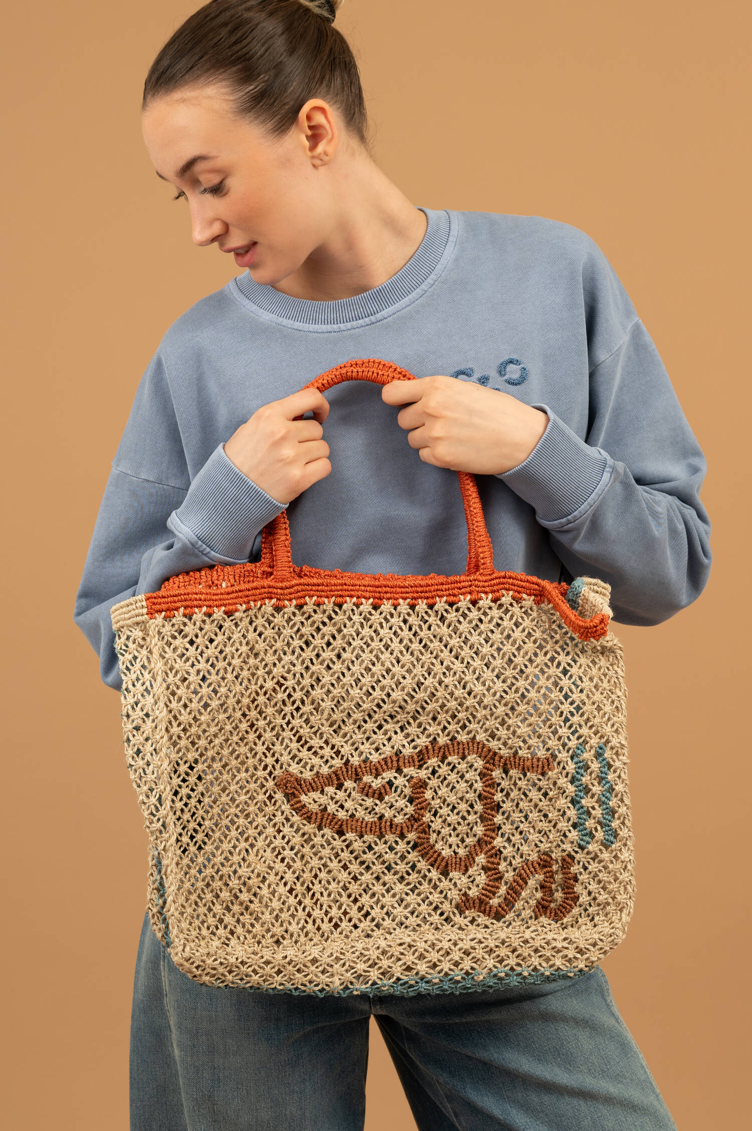 Beachbag WORD BRETON DOG in Natur Beachbag WORD BRETON DOG in Natur