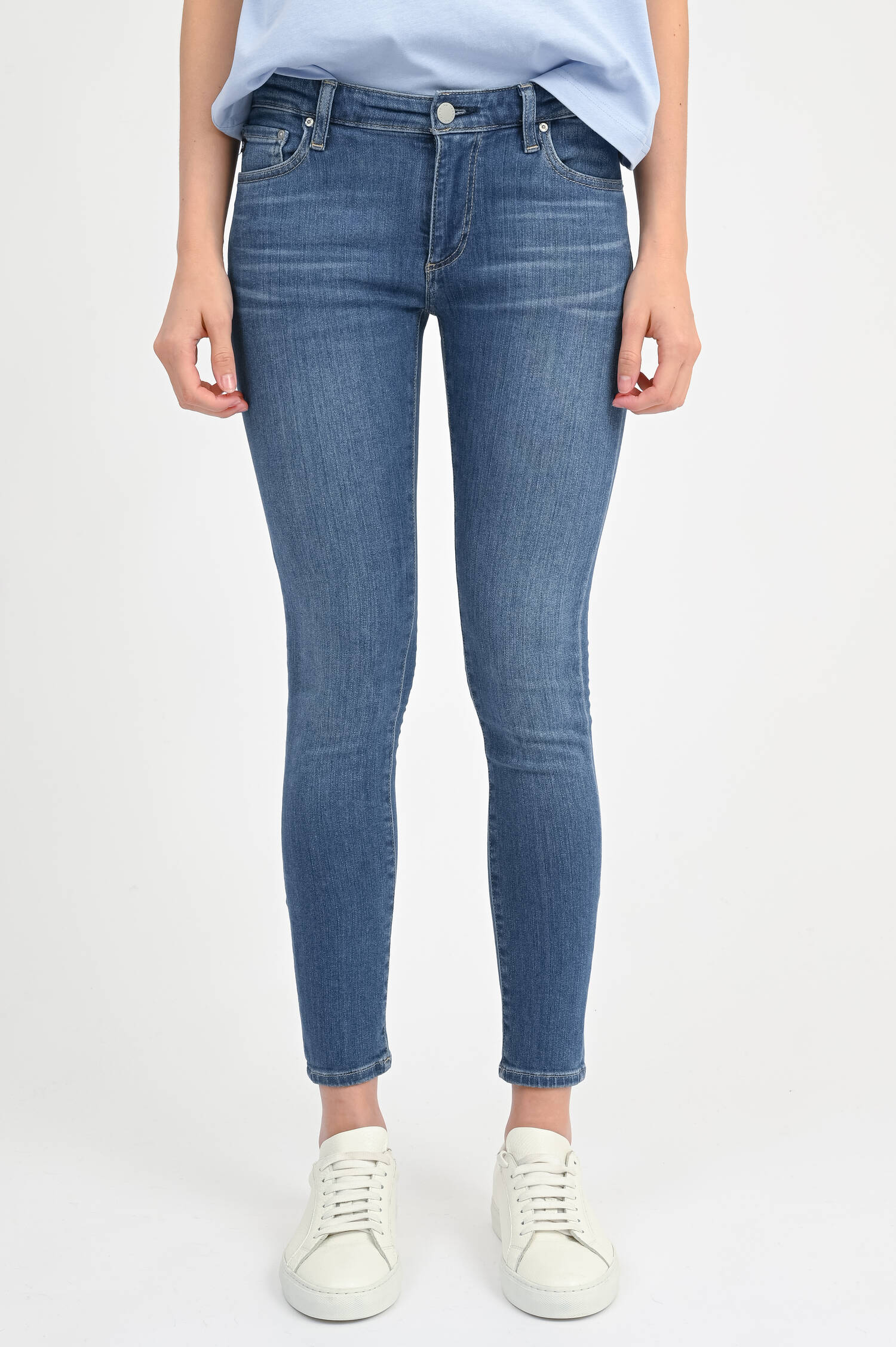  Slim Fit Jeans LEGGING ANKLE in Mittelblau