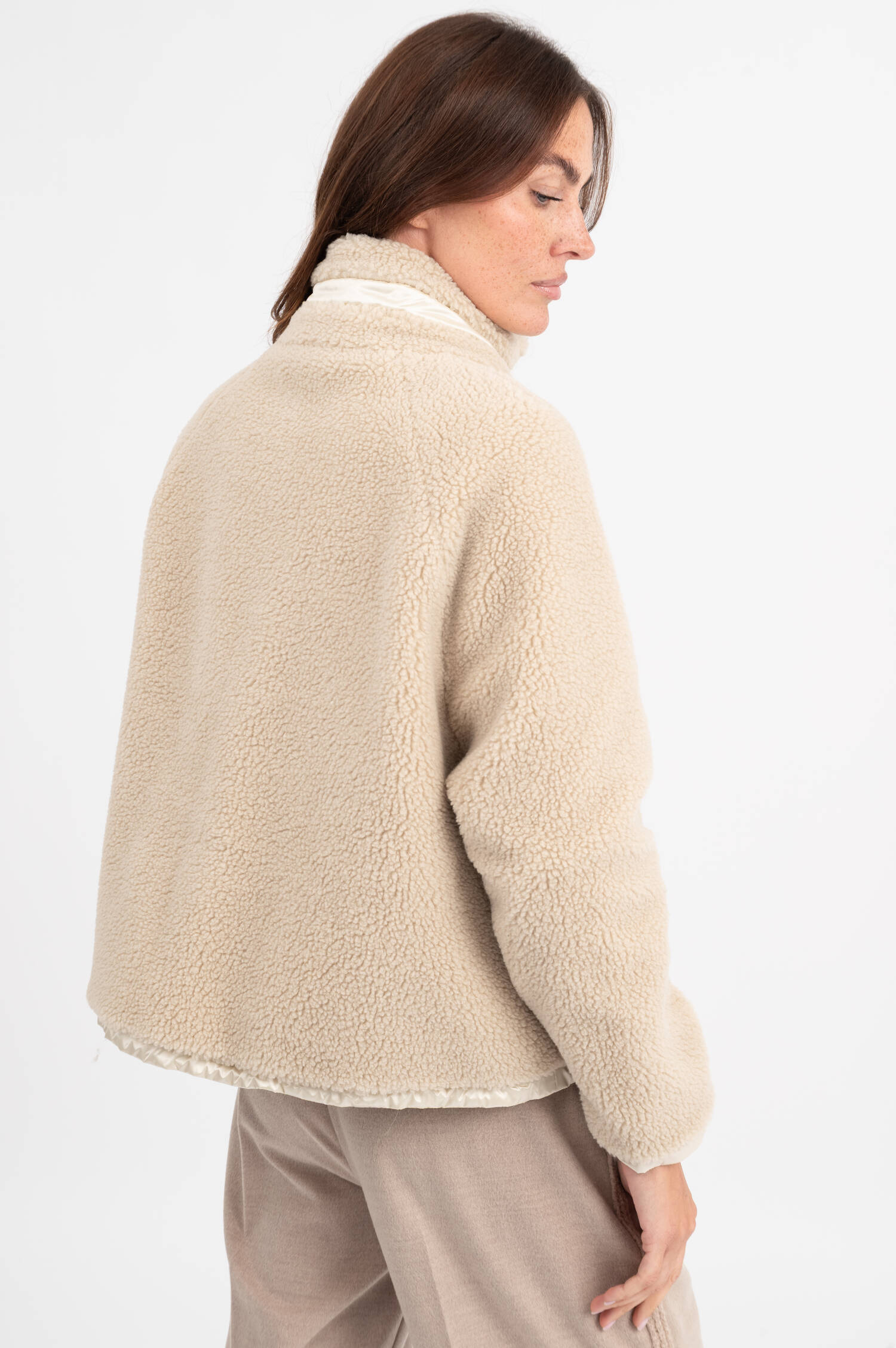 Teddyjacke in Beige