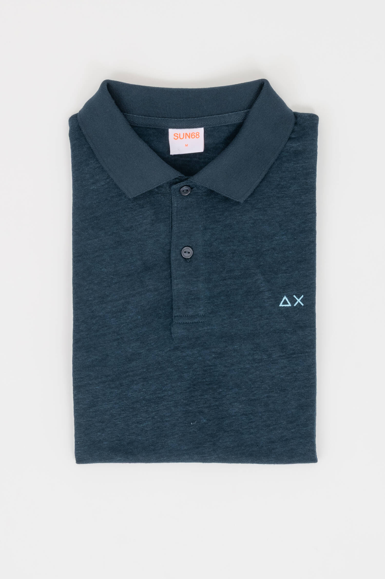 Poloshirt aus Leinen in Navy