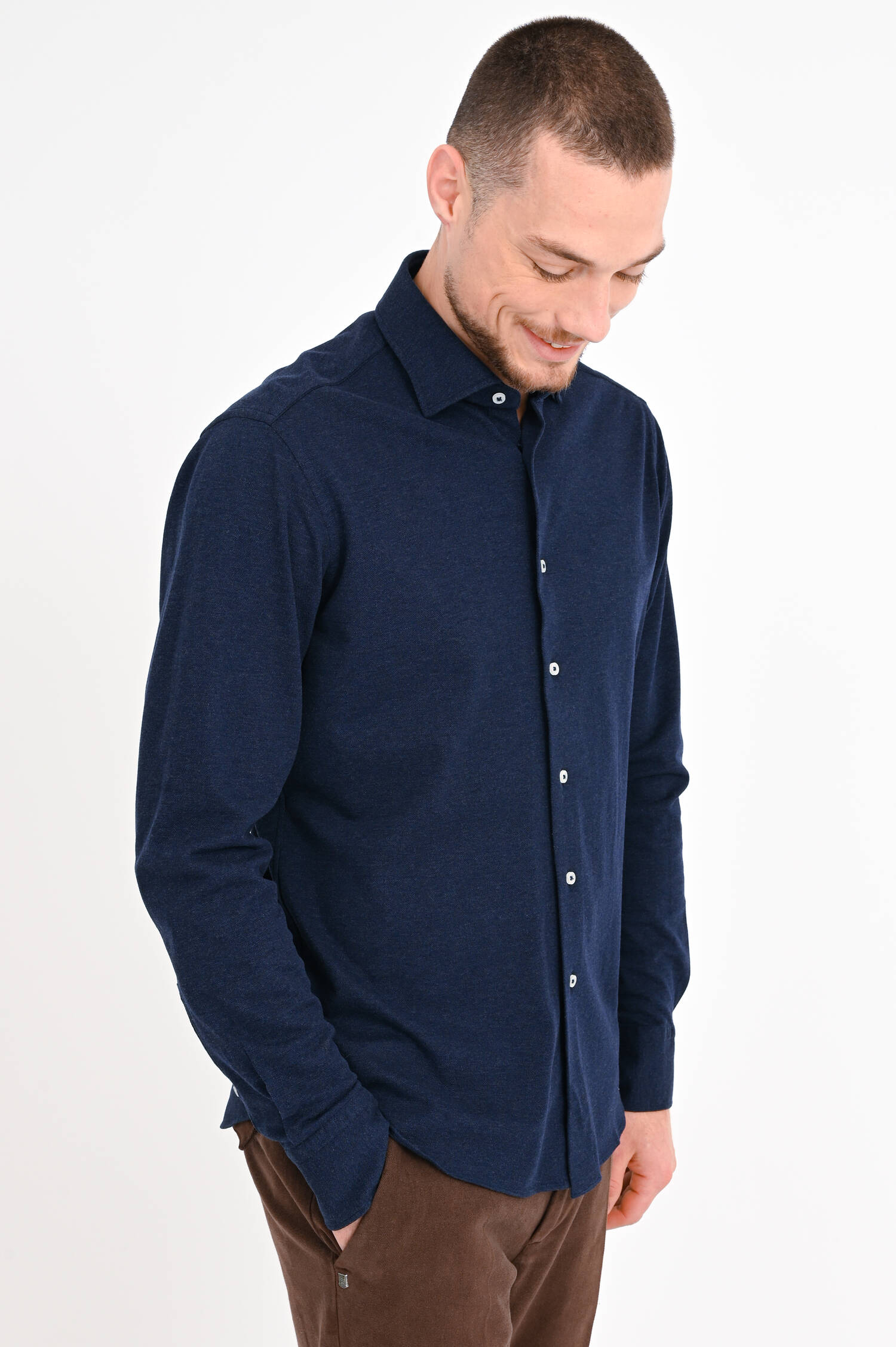 Piquet Jerseyhemd in Navy Piquet Jerseyhemd in Navy