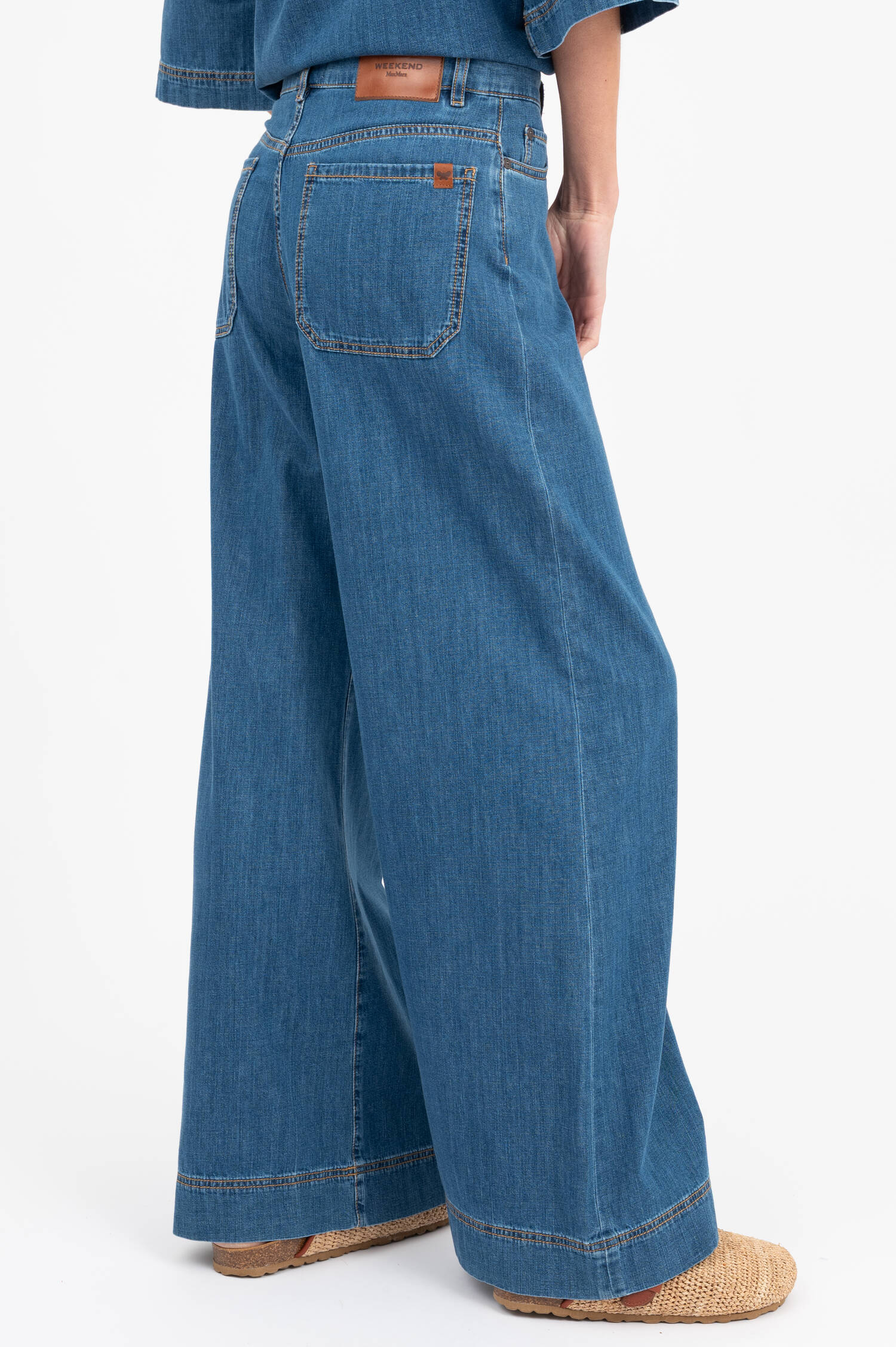 Wide Leg Jeans VEGA in Mittelblau Wide Leg Jeans VEGA in Mittelblau
