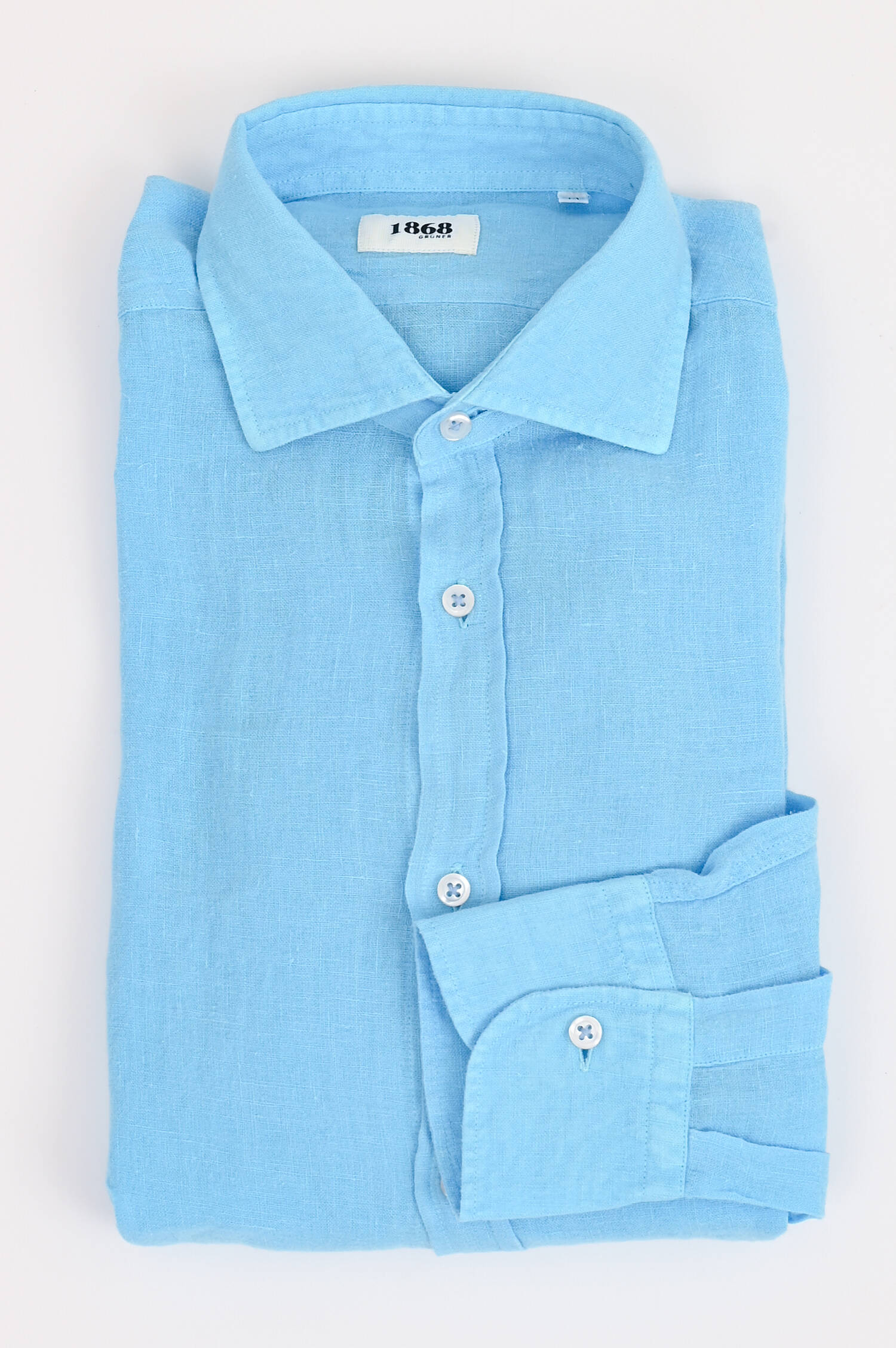 Leinenhemd in Türkisblau