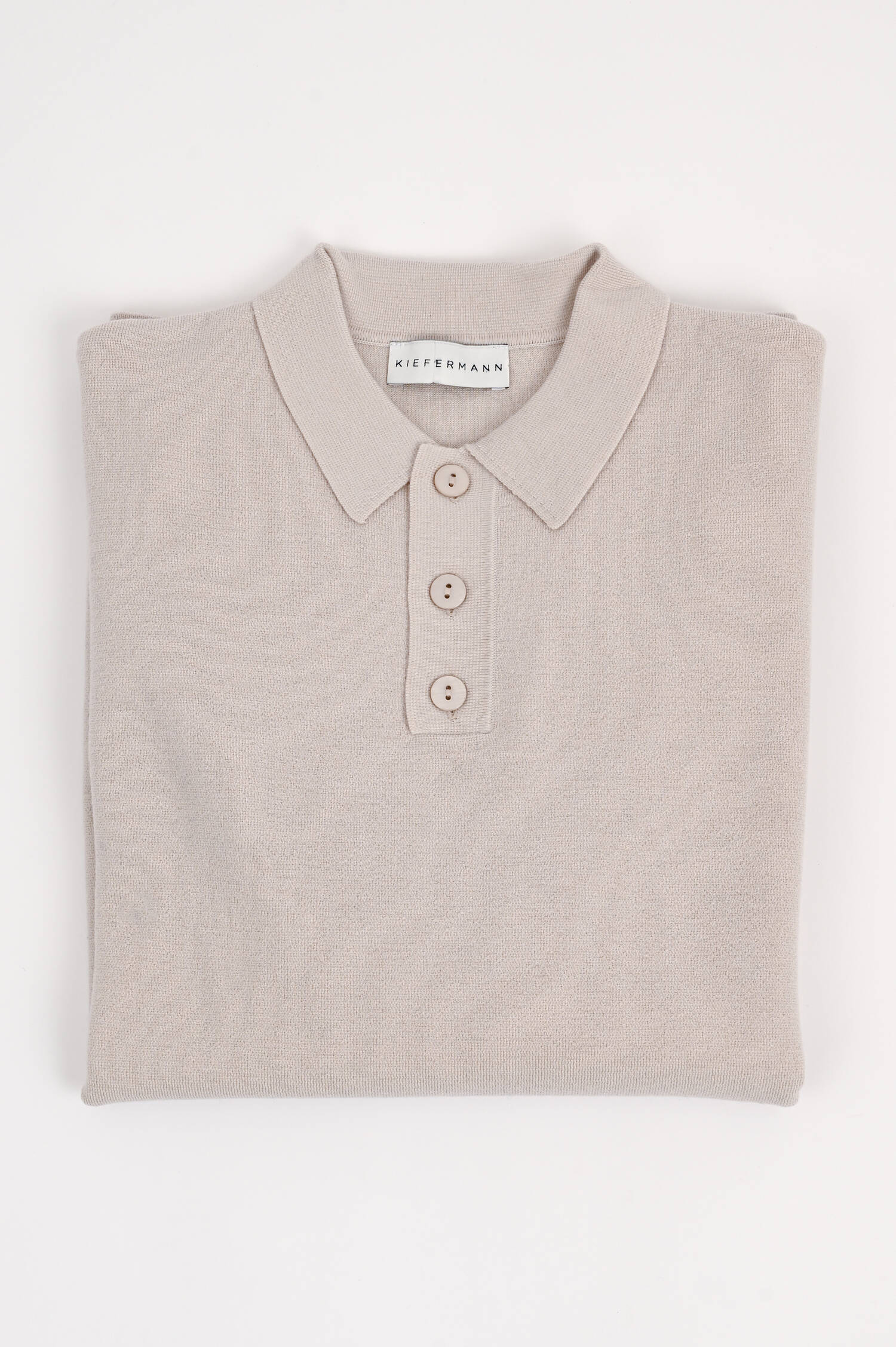 Merino Strickpolo in Ecru