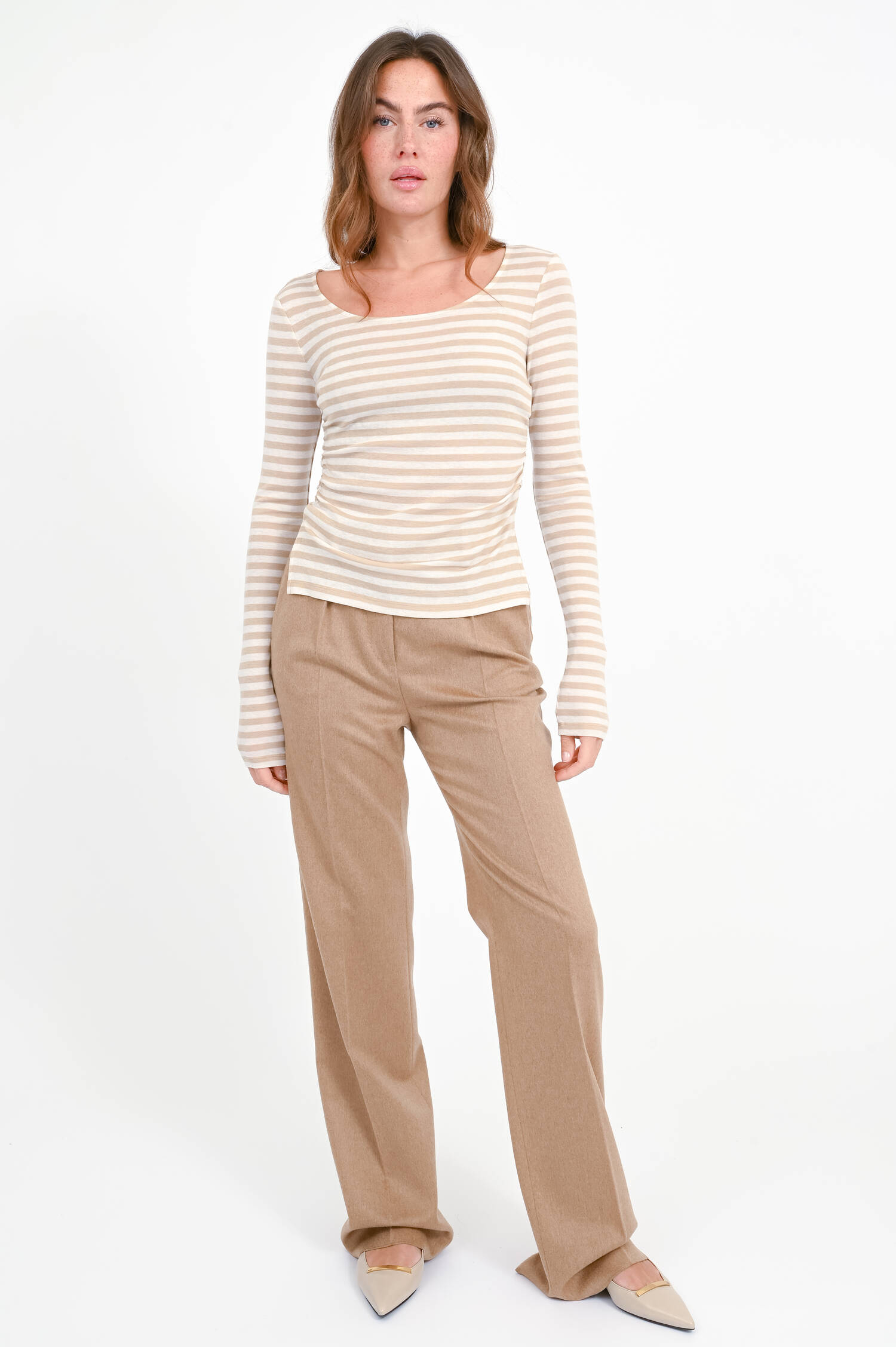 Gestreiftes Langarmshirt AFRICA in Elfenbein Gestreiftes Langarmshirt AFRICA in Elfenbein