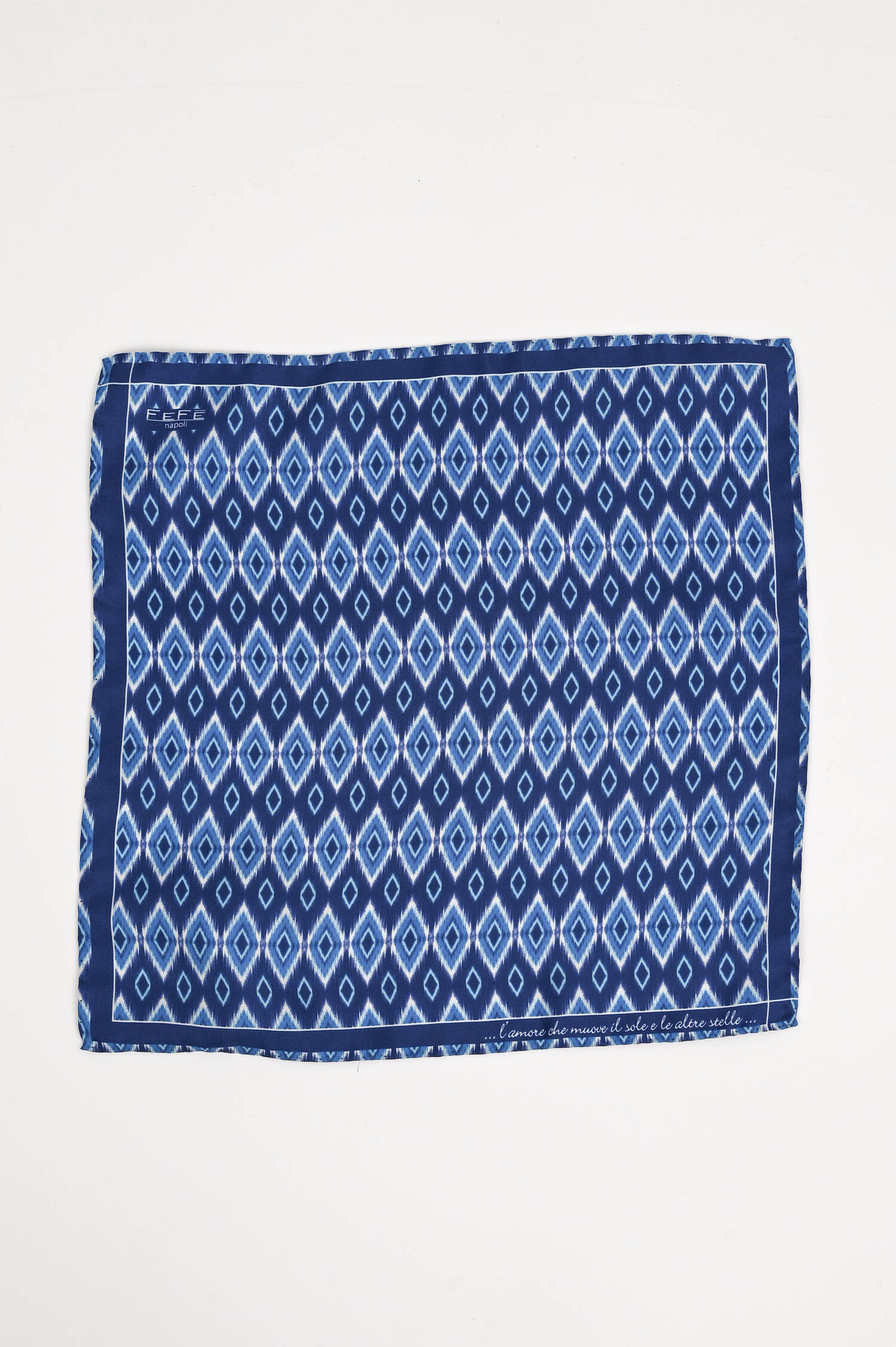 Einstecktuch mit Etno Print in Blau Einstecktuch mit Etno Print in Blau