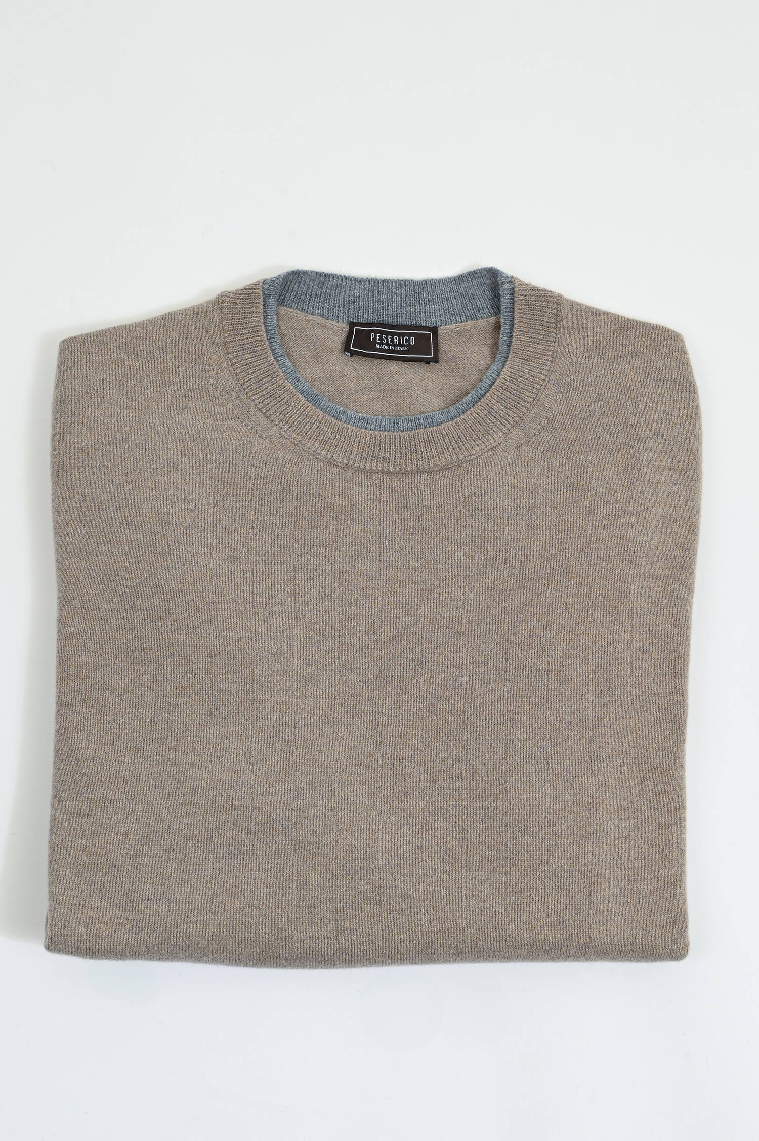 Strickpullover aus Woll-Cash-Mix in Beige