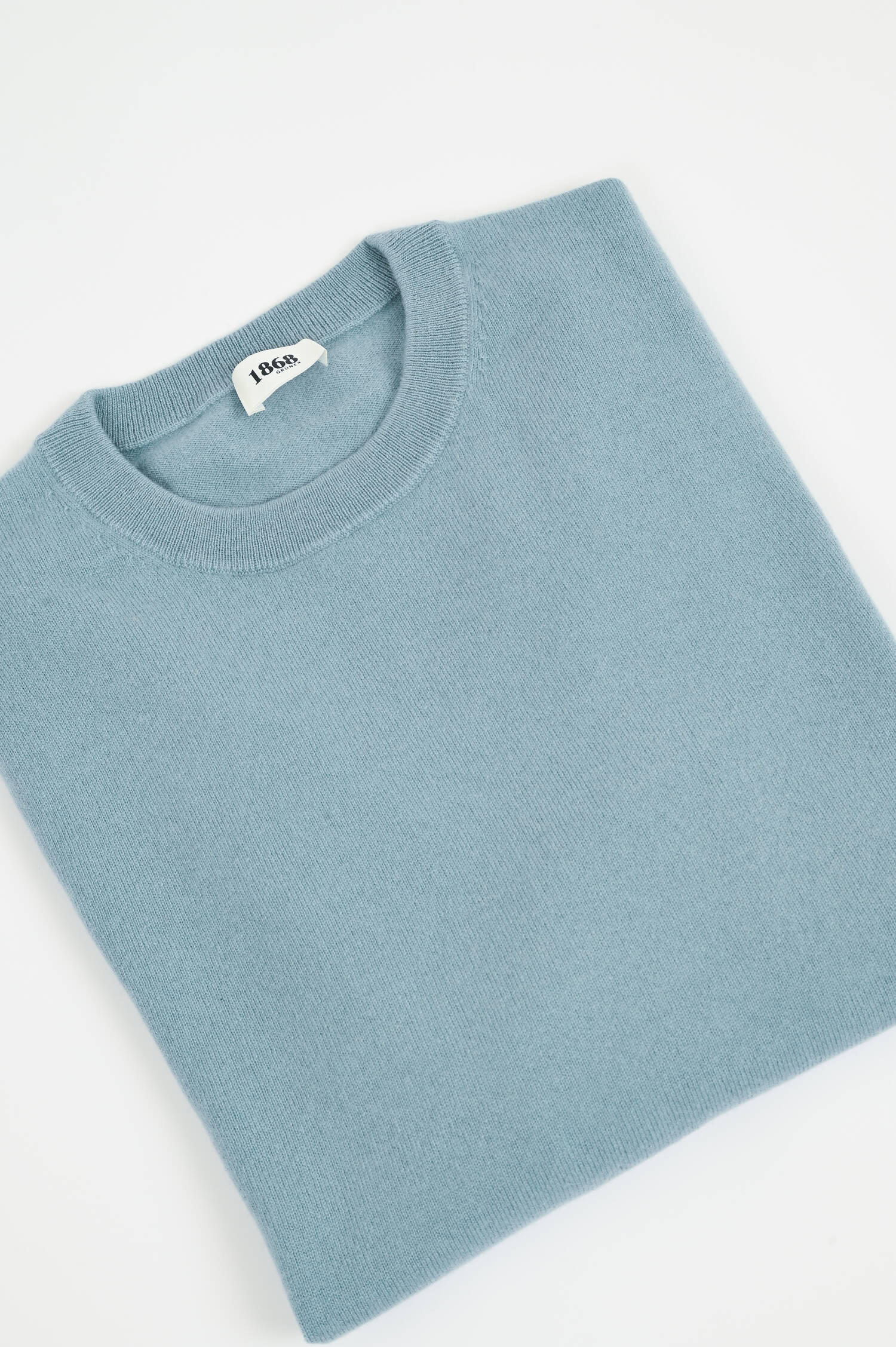 Cashmerepullover mit Rundhals in Slate