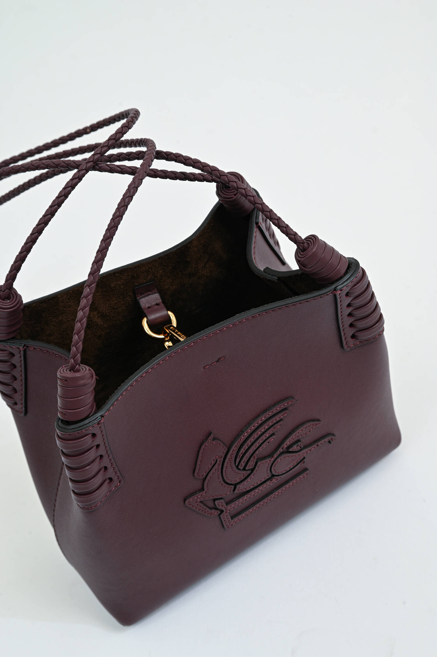 Mini-Shopper mit Pegasus-Logo in Bordeaux Mini-Shopper mit Pegasus-Logo in Bordeaux