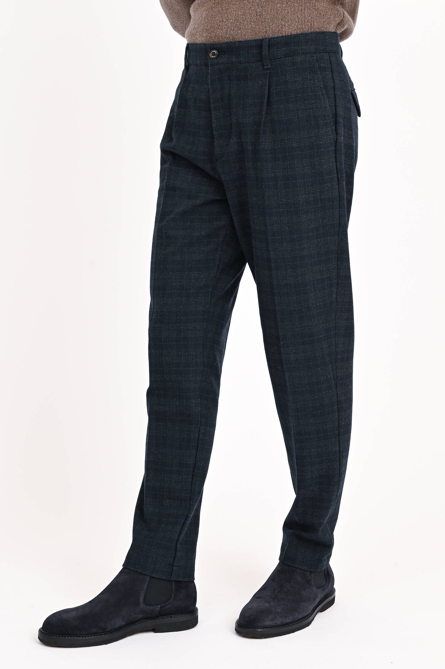 Karierte Hose RONAN in Navy Karierte Hose RONAN in Navy