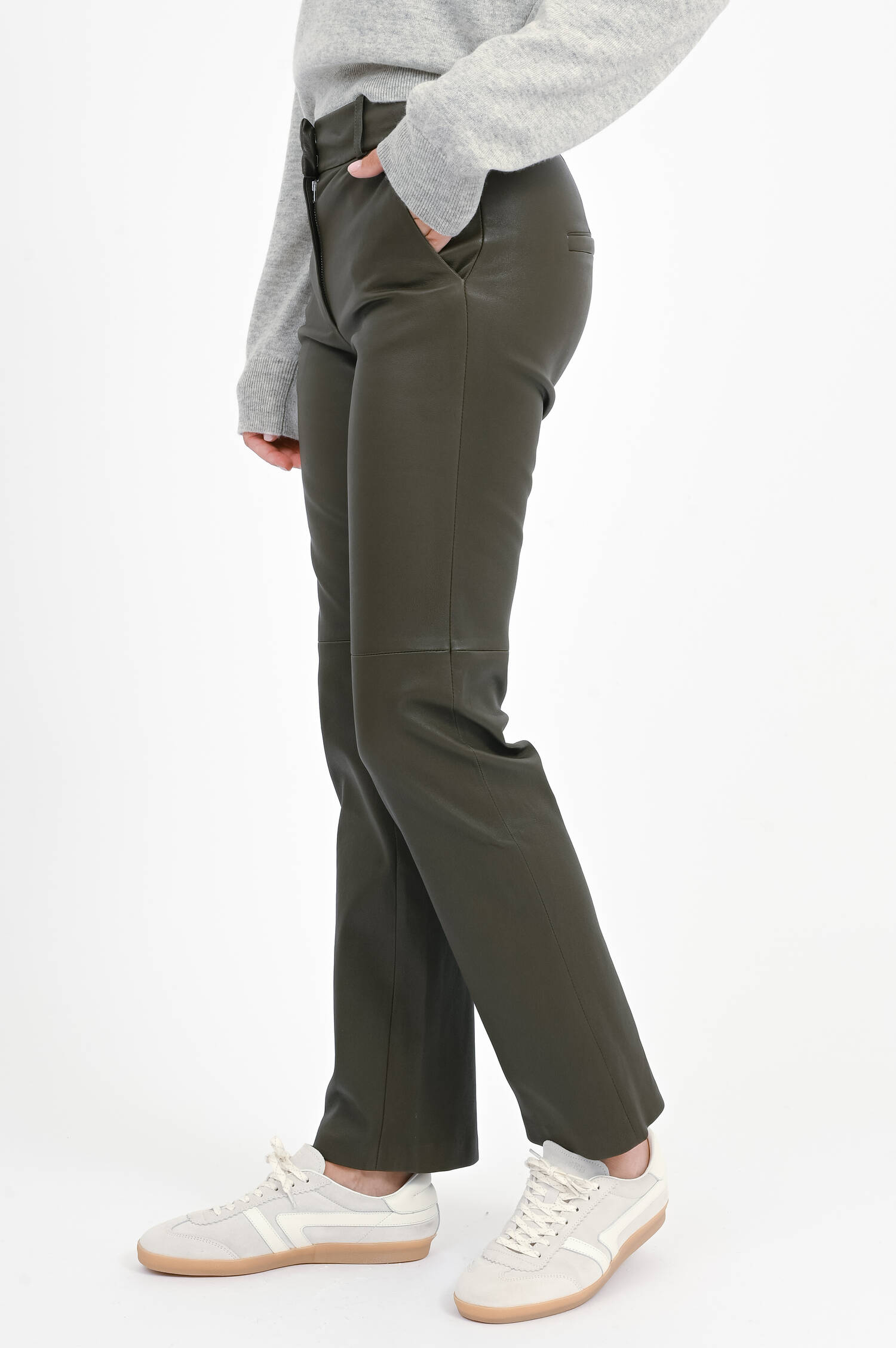 Lederhose JENNA in Dark Green