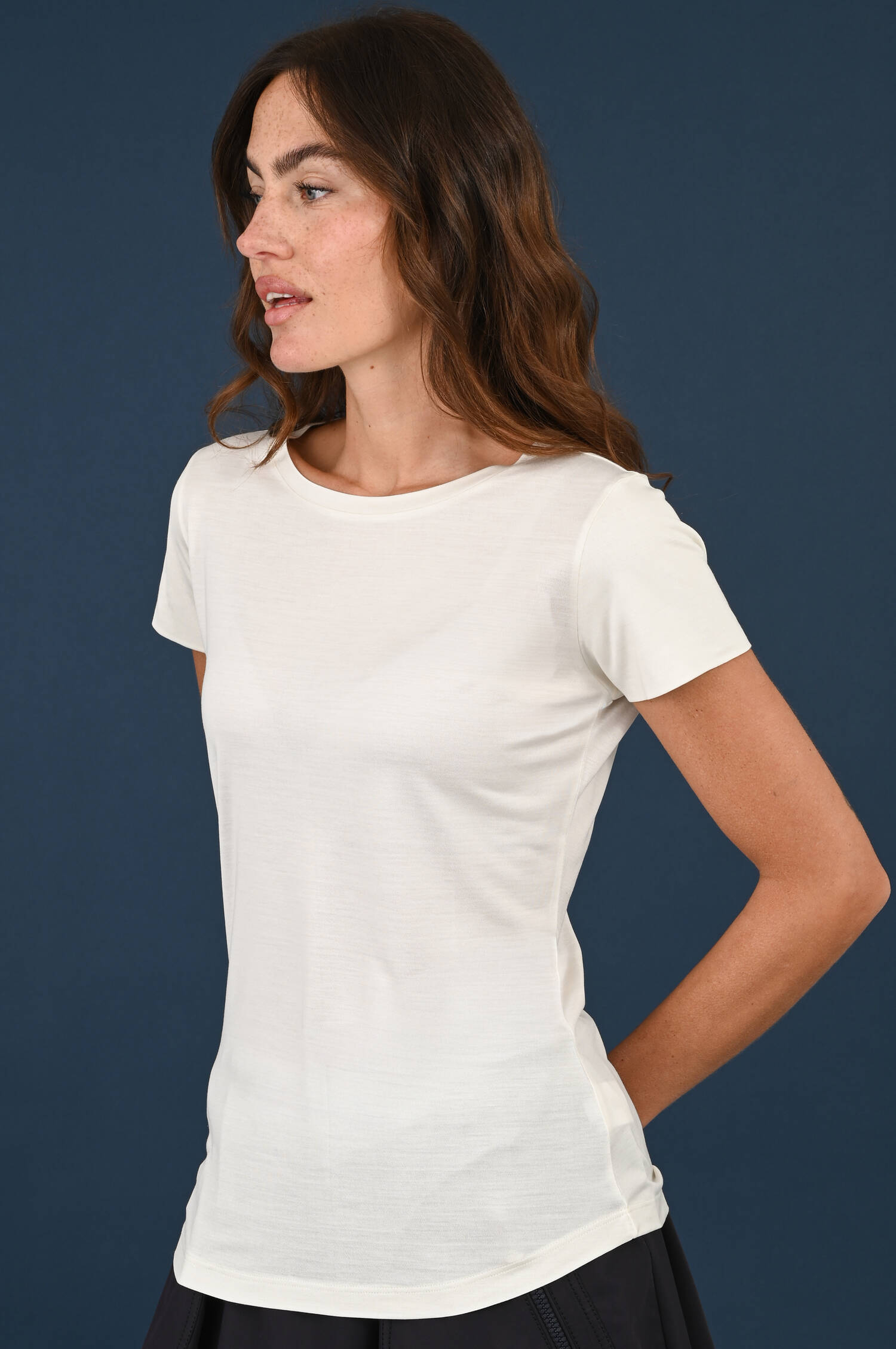 Seiden-Shirt FANNY in Bianco Seiden-Shirt FANNY in Bianco