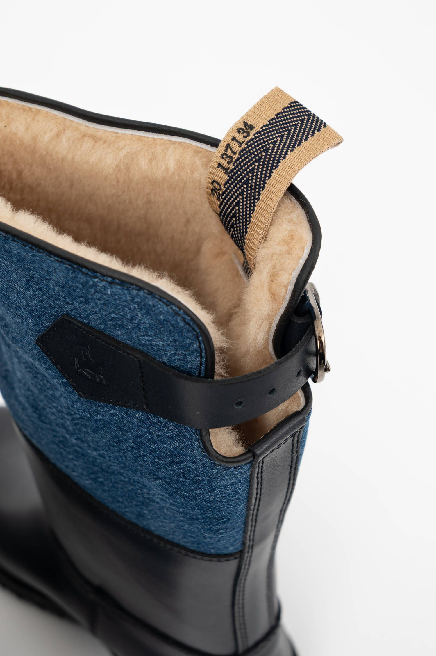 Lederstiefel MARONIBRATER in Blau/Schwarz
