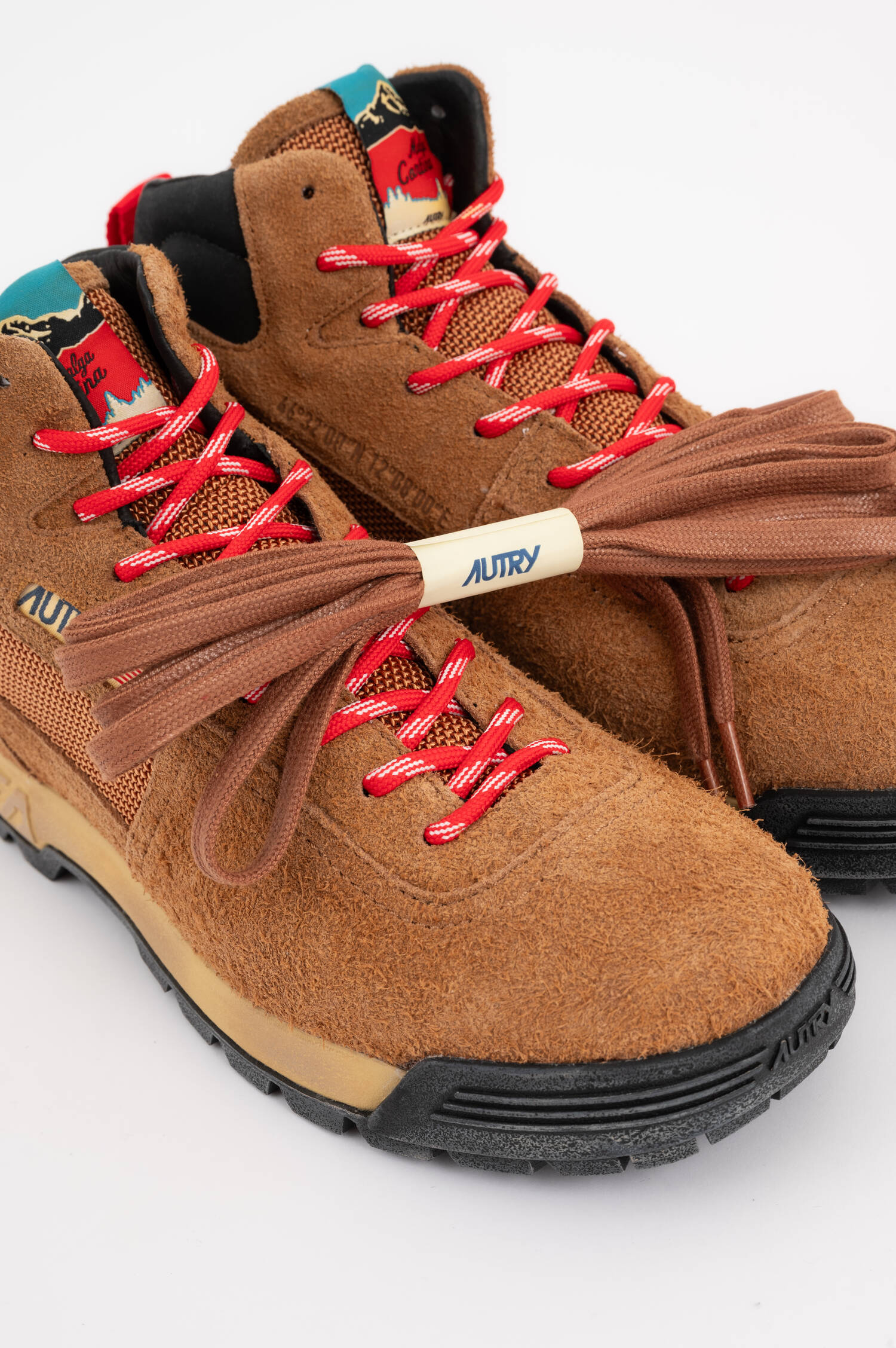 Suede Winterstiefel MALGA in Braun/Rot Suede Winterstiefel MALGA in Braun/Rot