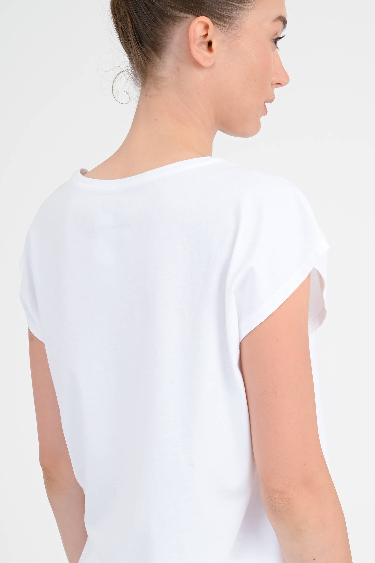 T-Shirt SARA mit Magic Hour-Print in Weiß/Mint