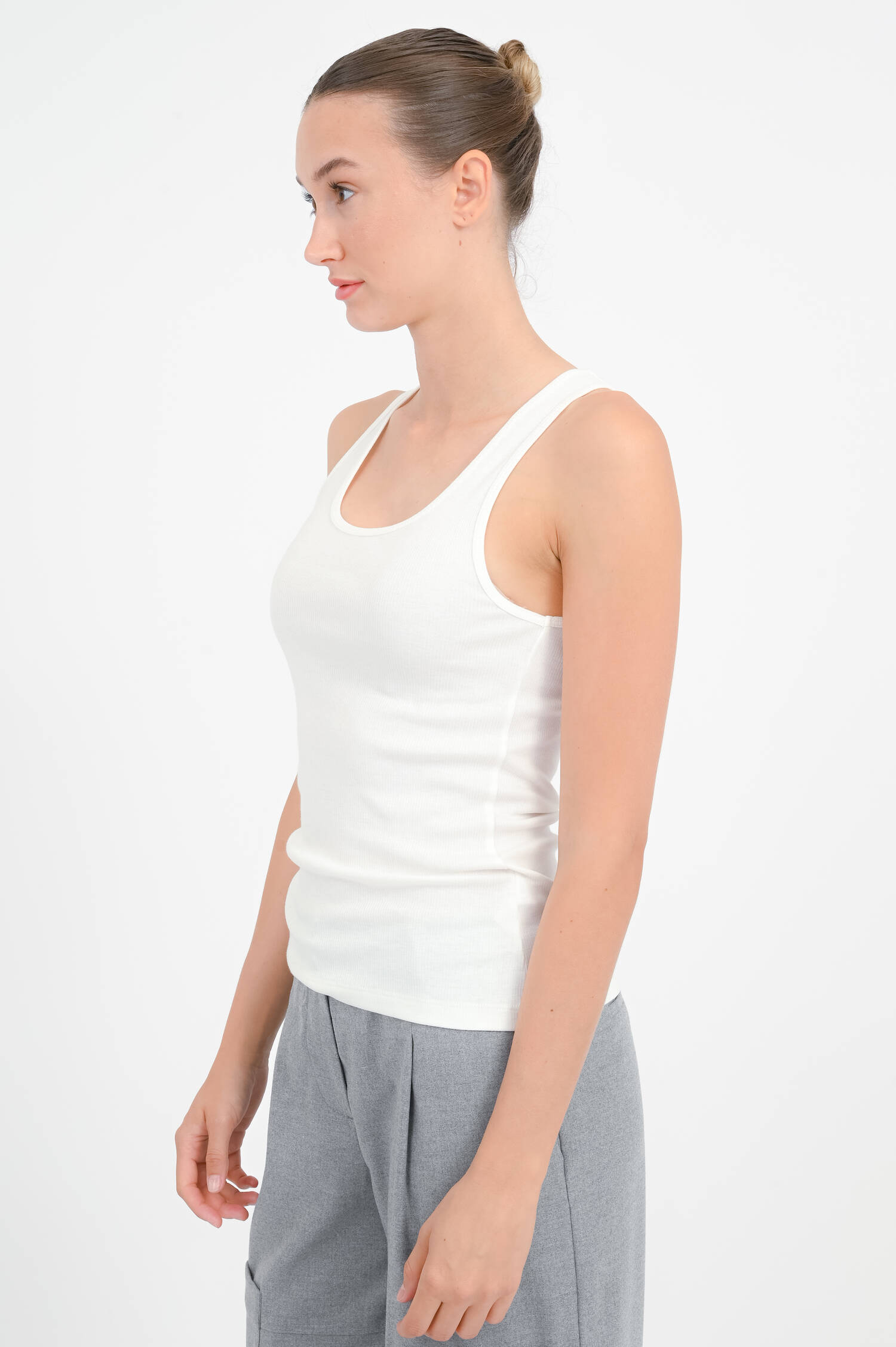 Ripp-Tanktop in Snow