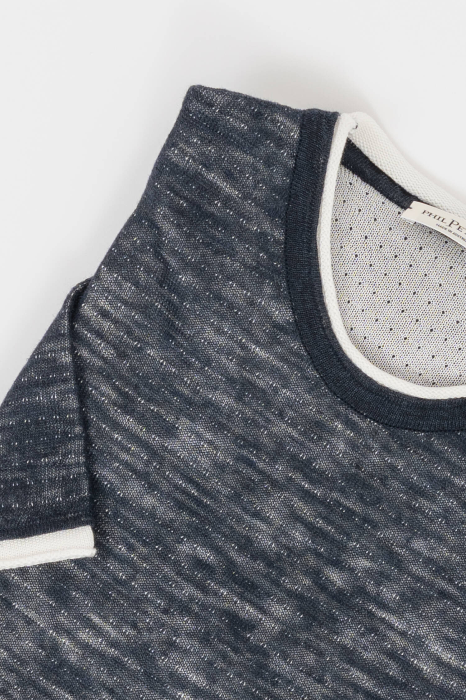 Doppelagiges T-Shirt in Navy 