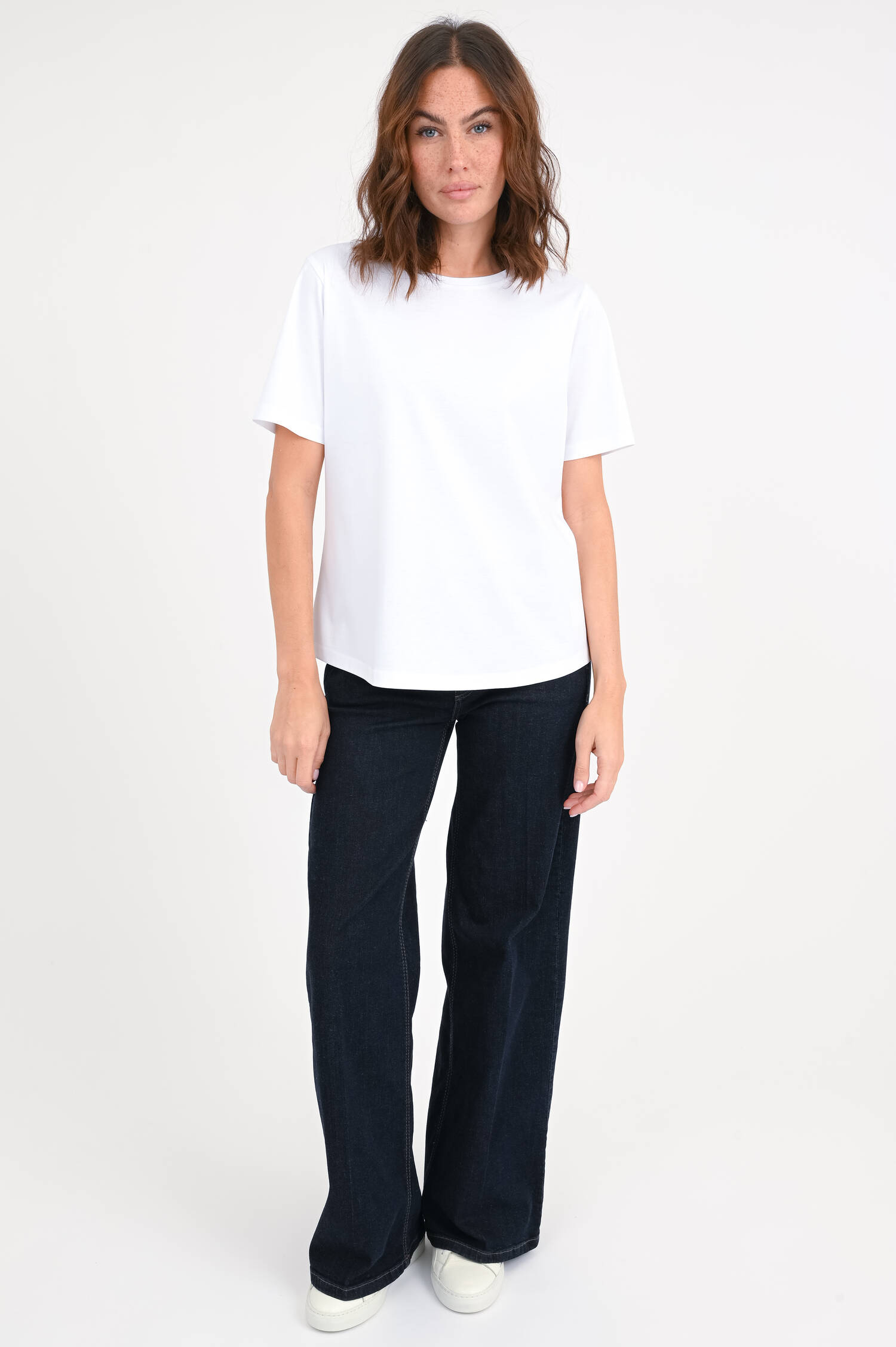 Relaxed Fit Baumwollshirt in Weiß