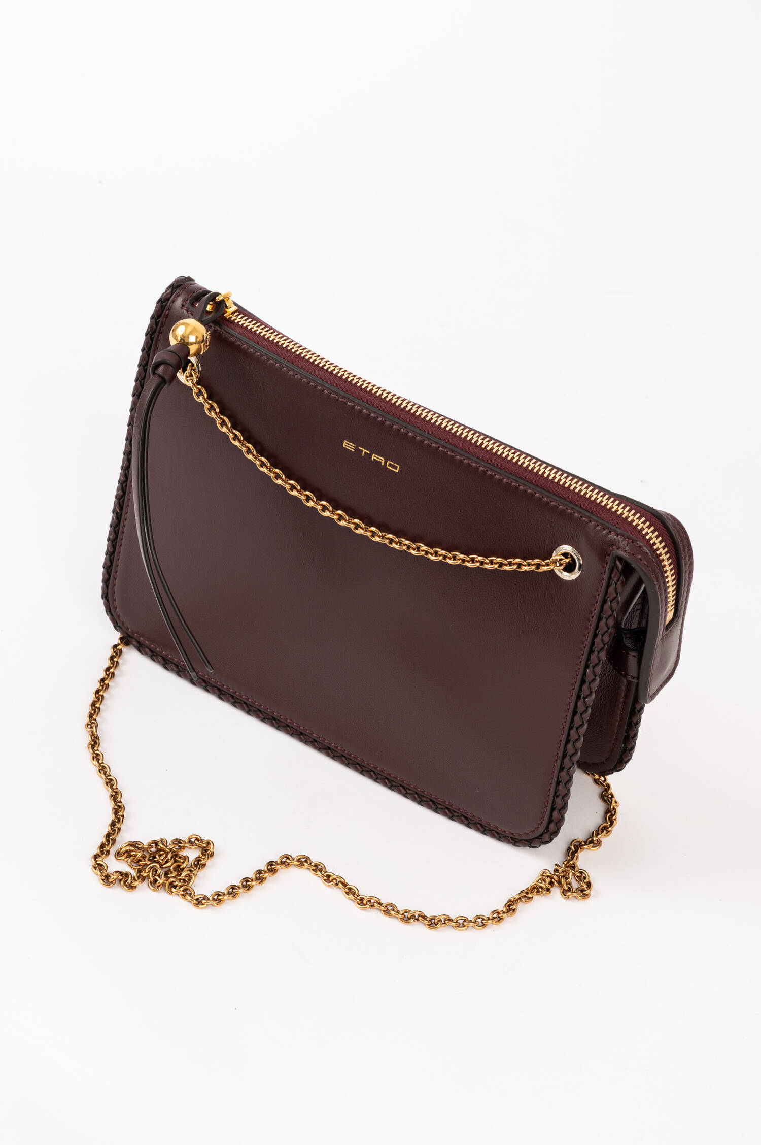 Tasche aus Leder in Marone