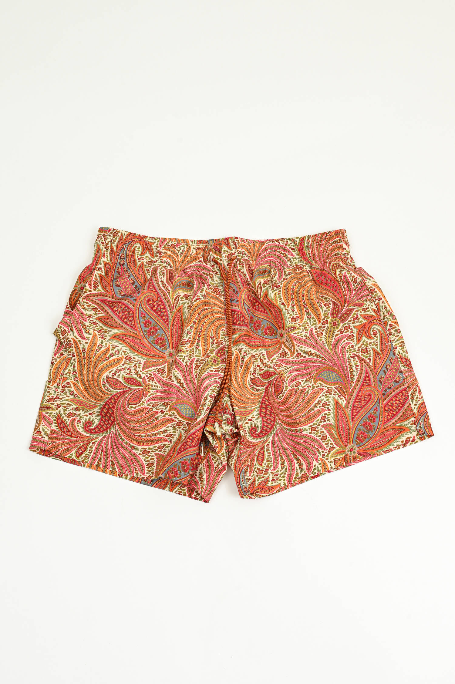  Badehose mit Paisley Print in Orange/Multicolor
