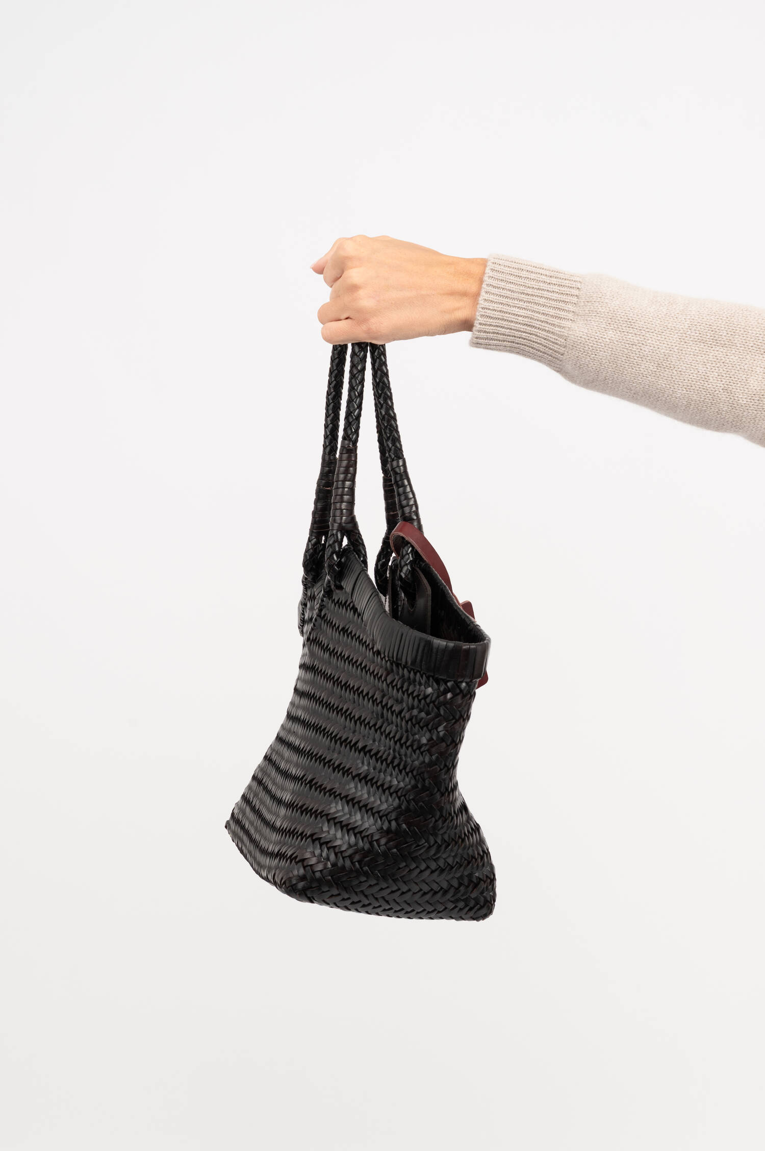 Leder Flecht Tote Bag CRUDELIA in Braun Leder Flecht Tote Bag CRUDELIA in Braun