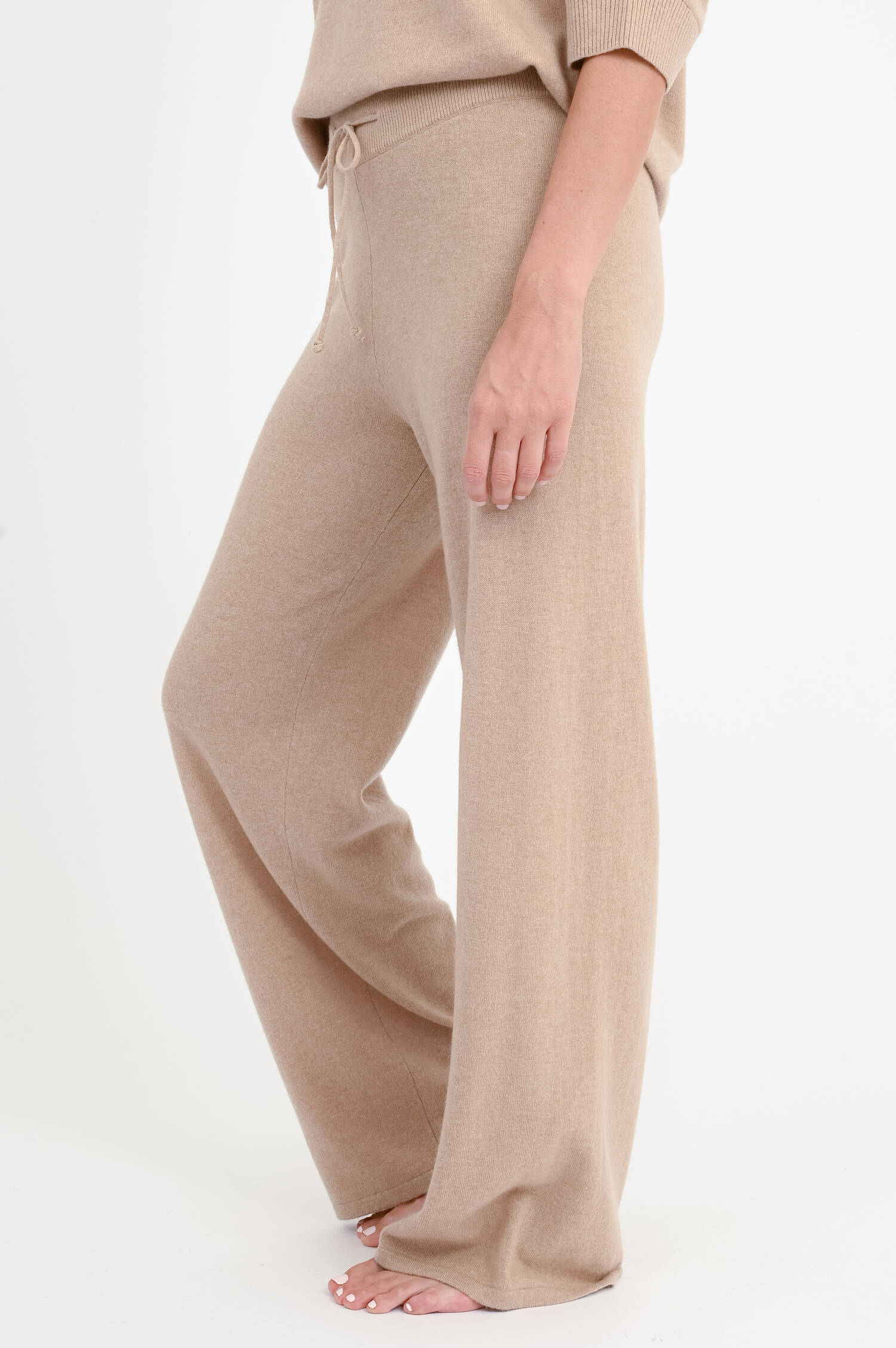Woll-Cashmere Sweatpants in Camel