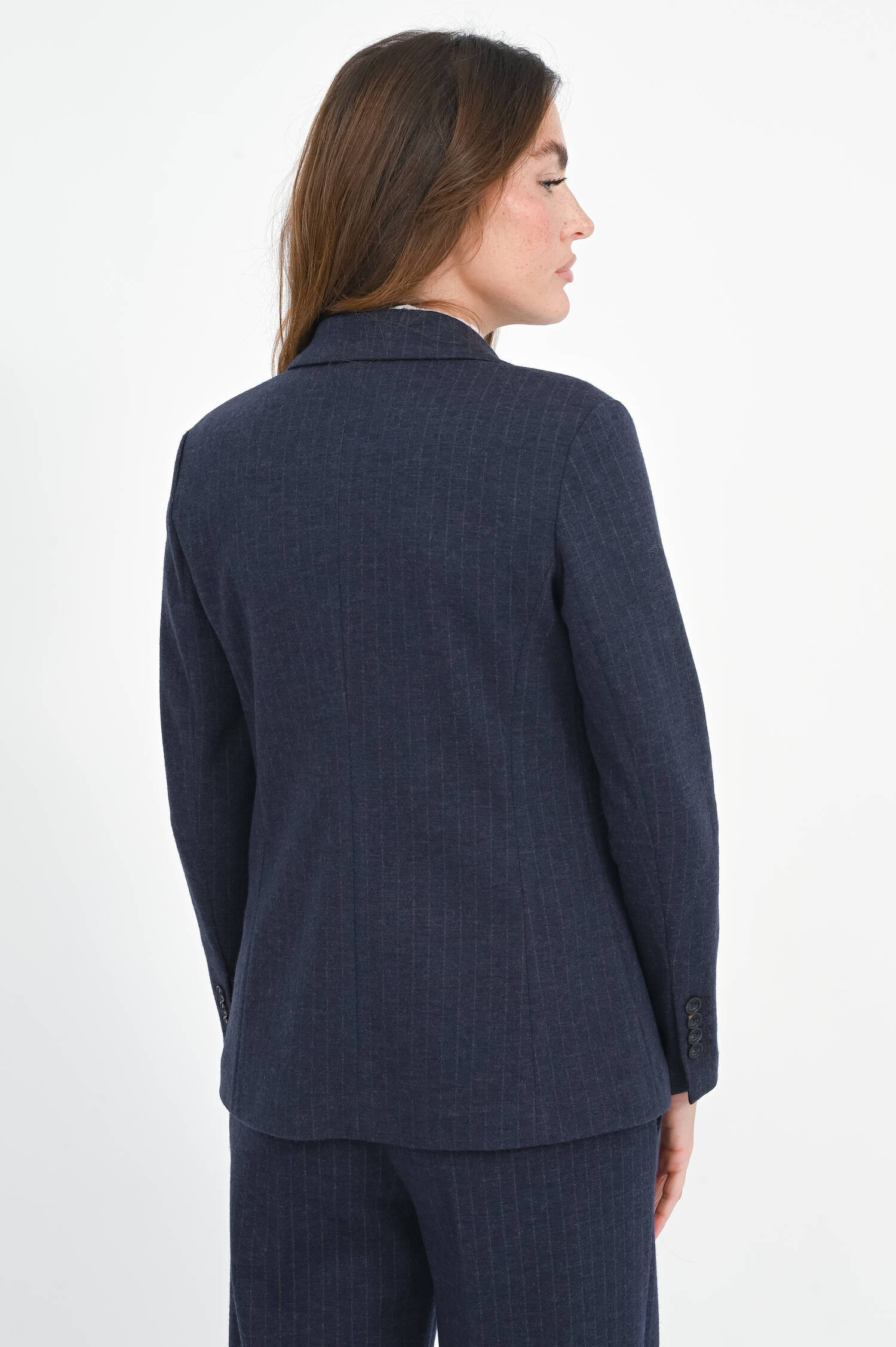Nadelstreif Blazer in Blue Navy