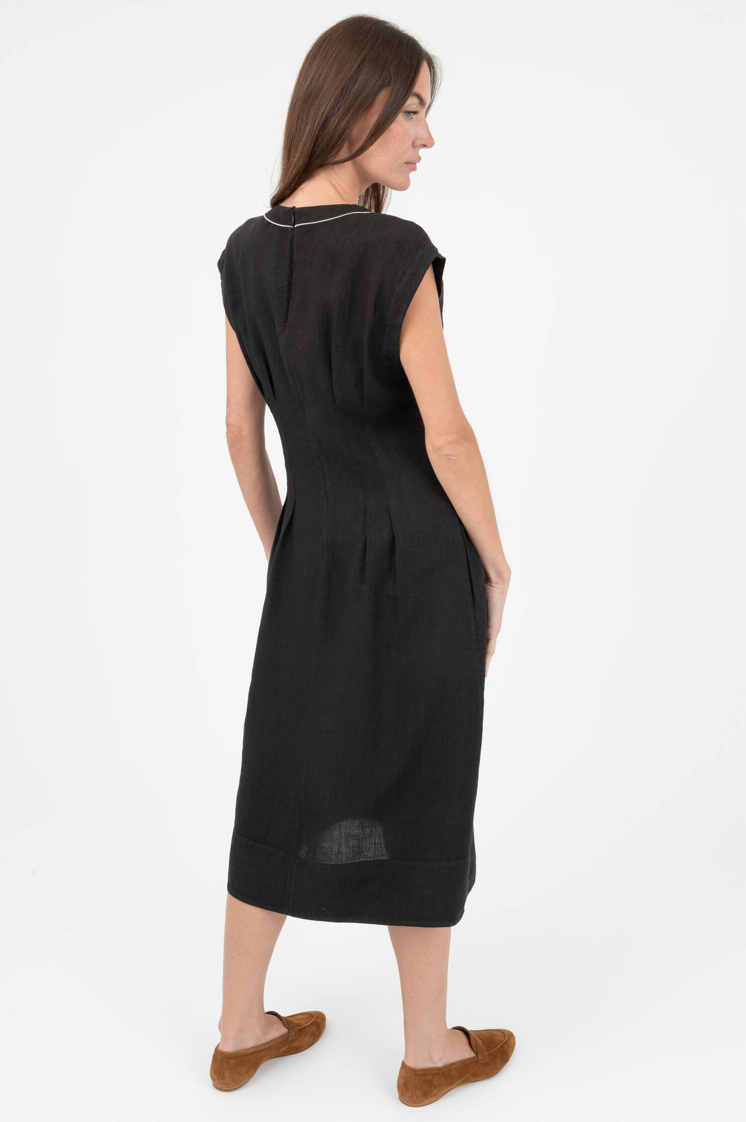 Leinenkleid in Schwarz Leinenkleid in Schwarz