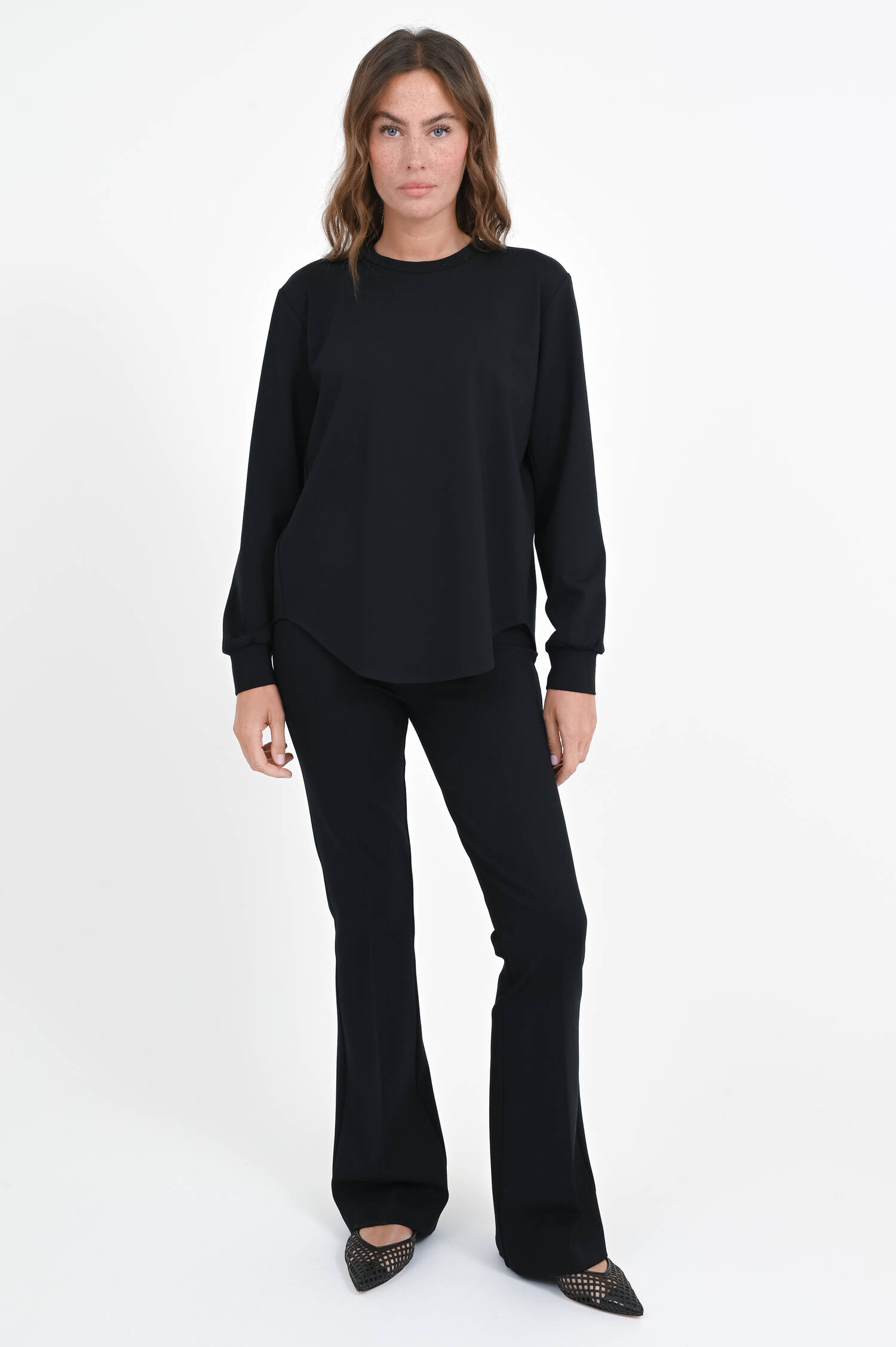 Hose mit elastischem Bund in Schwarz