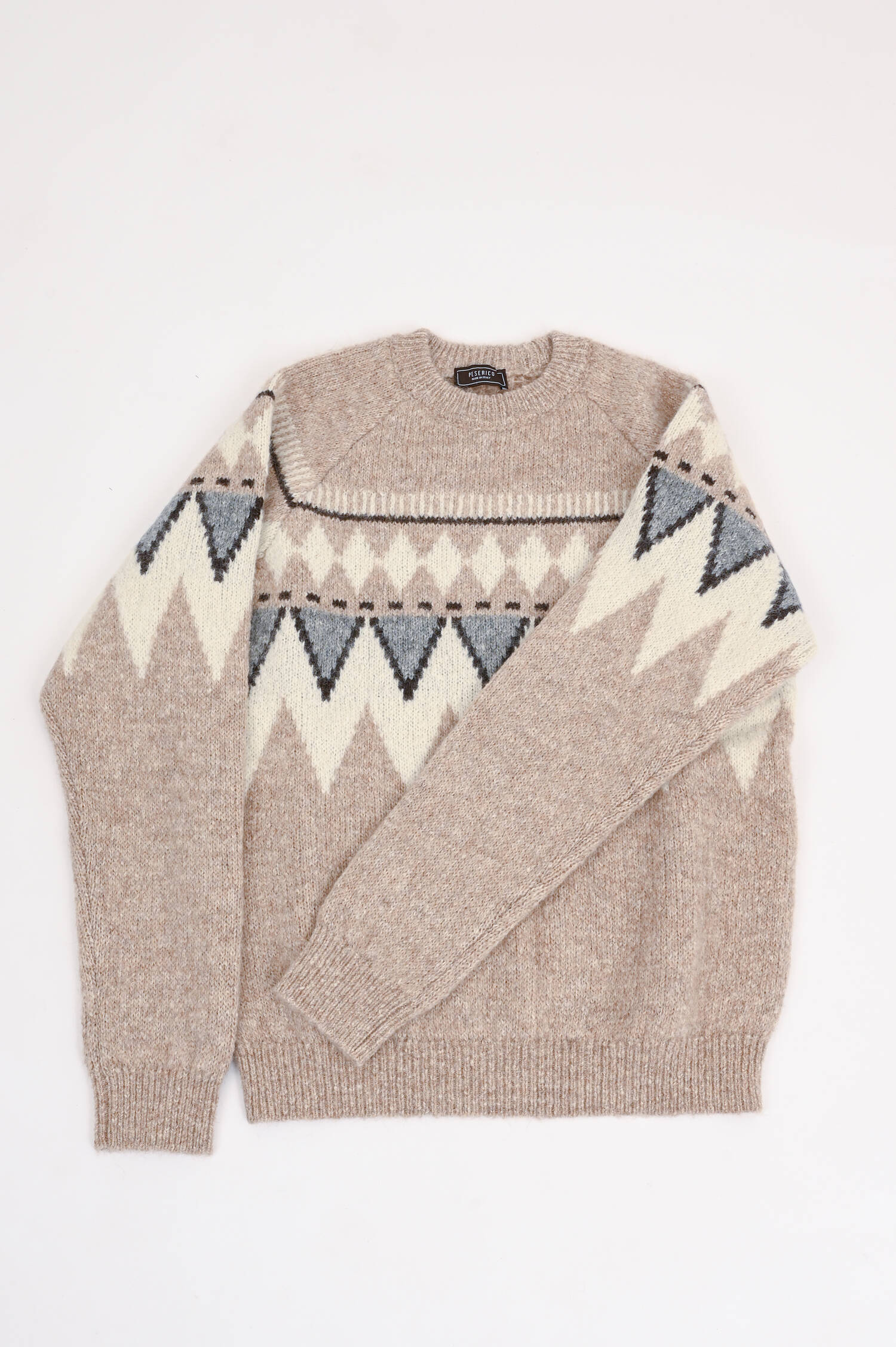 Strickpullover mit Muster in Beige Strickpullover mit Muster in Beige