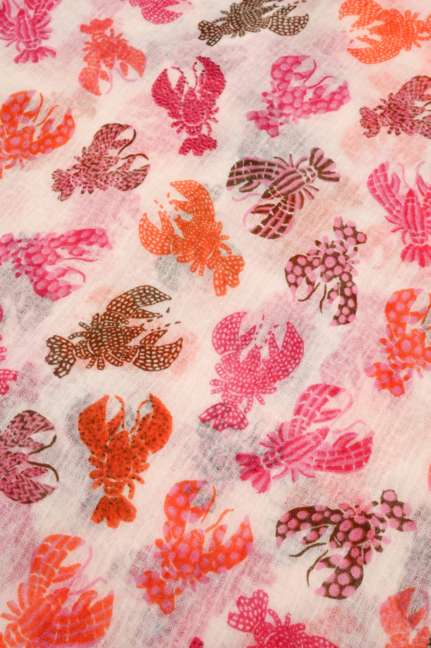 Woll-Tuch OBSTER in Pink