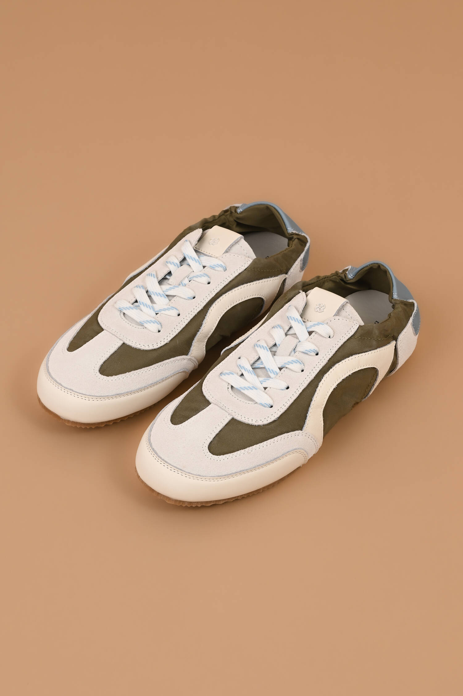 Sneaker SPORTY SOFTNESS in Khaki/Blau/Weiß