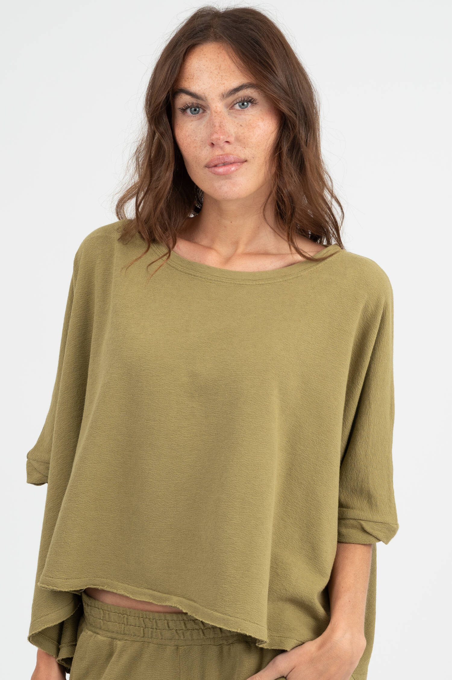 Sweatshirt DRIVA in Olivgrün Sweatshirt DRIVA in Olivgrün