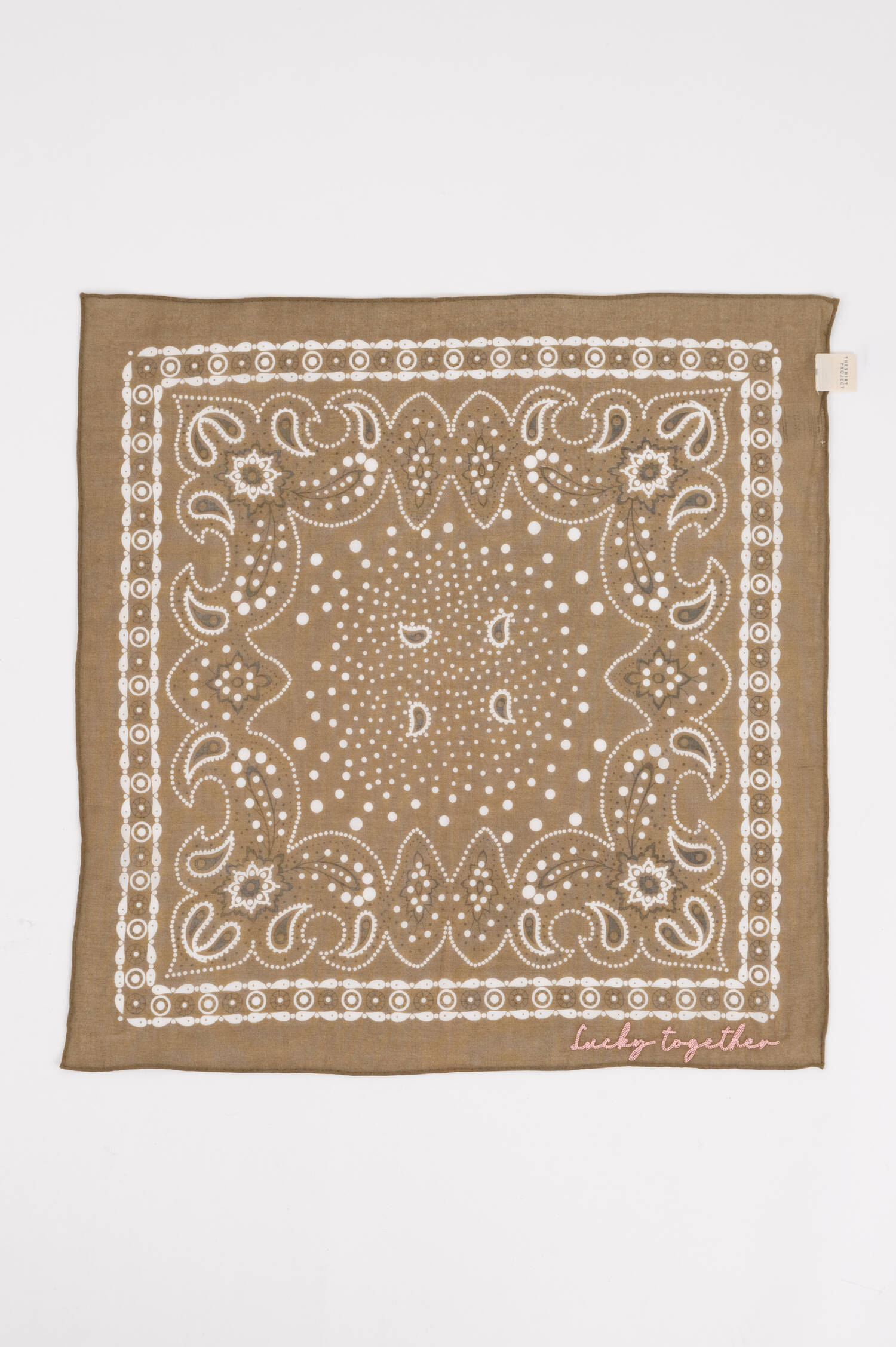 Paisley Tuch in Oliv