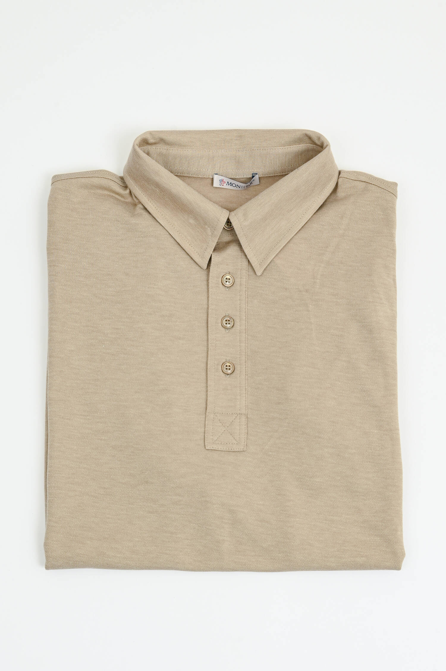 Polo-Shirt aus Baumwoll-Lyocell-Mix in Taupe