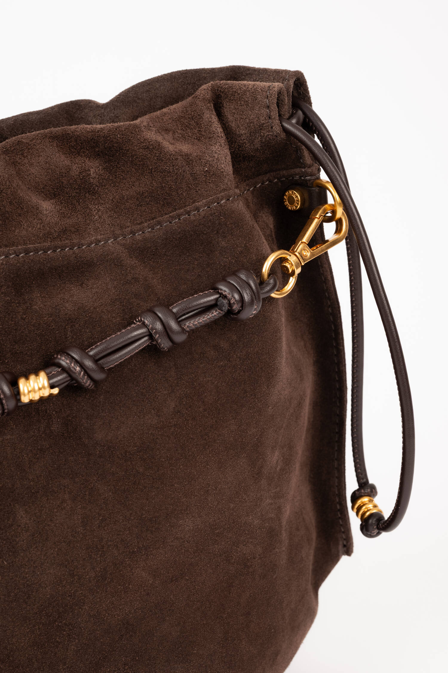 Veloursleder Tasche MORGANA in Mokka
