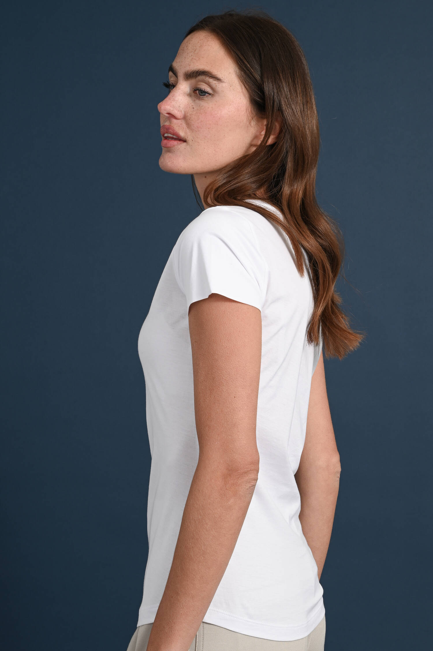 Baumwoll-Shirt FANNY in Bianco