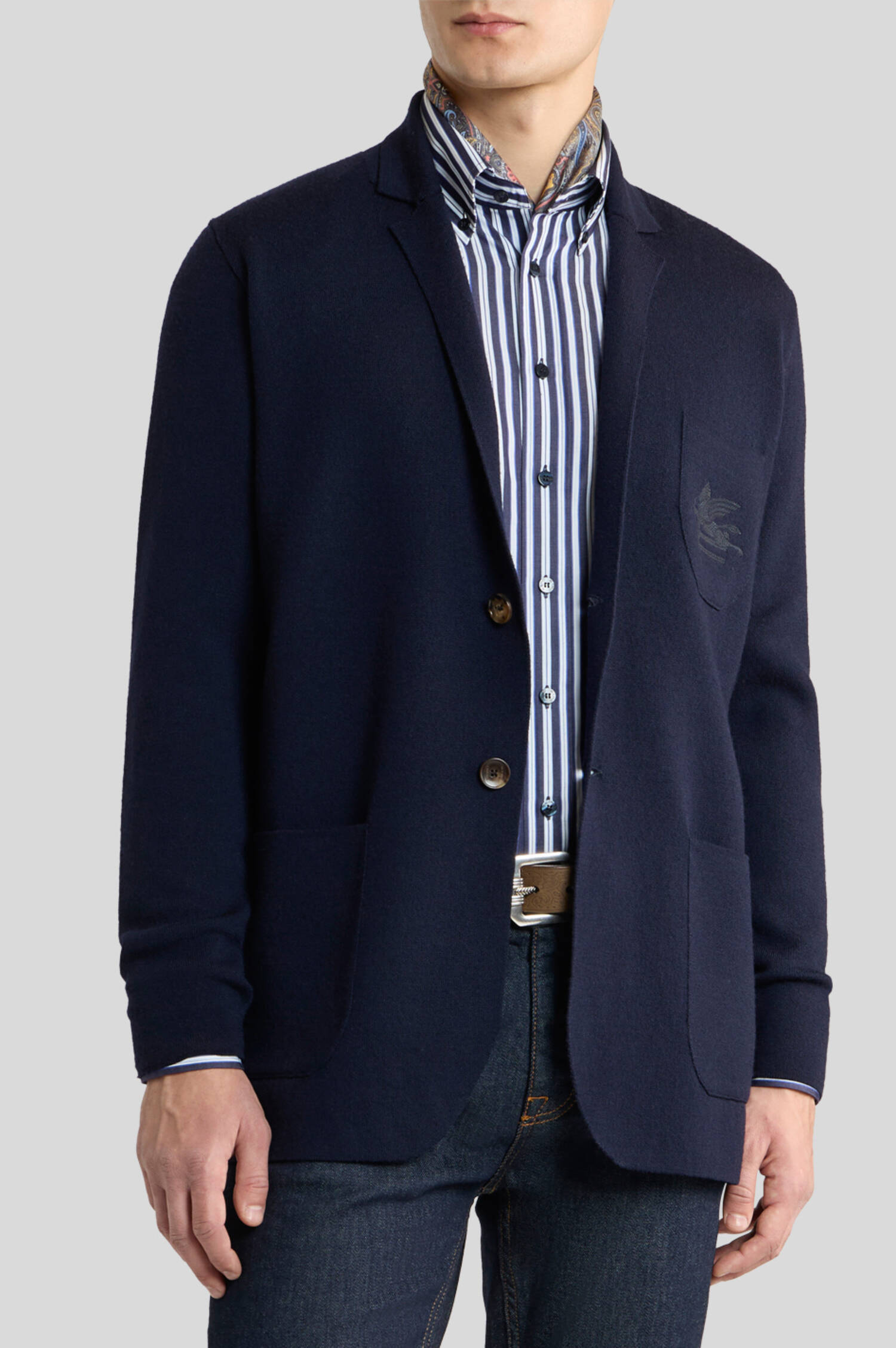 Feinstrick Sportsakko in Navy Feinstrick Sportsakko in Navy