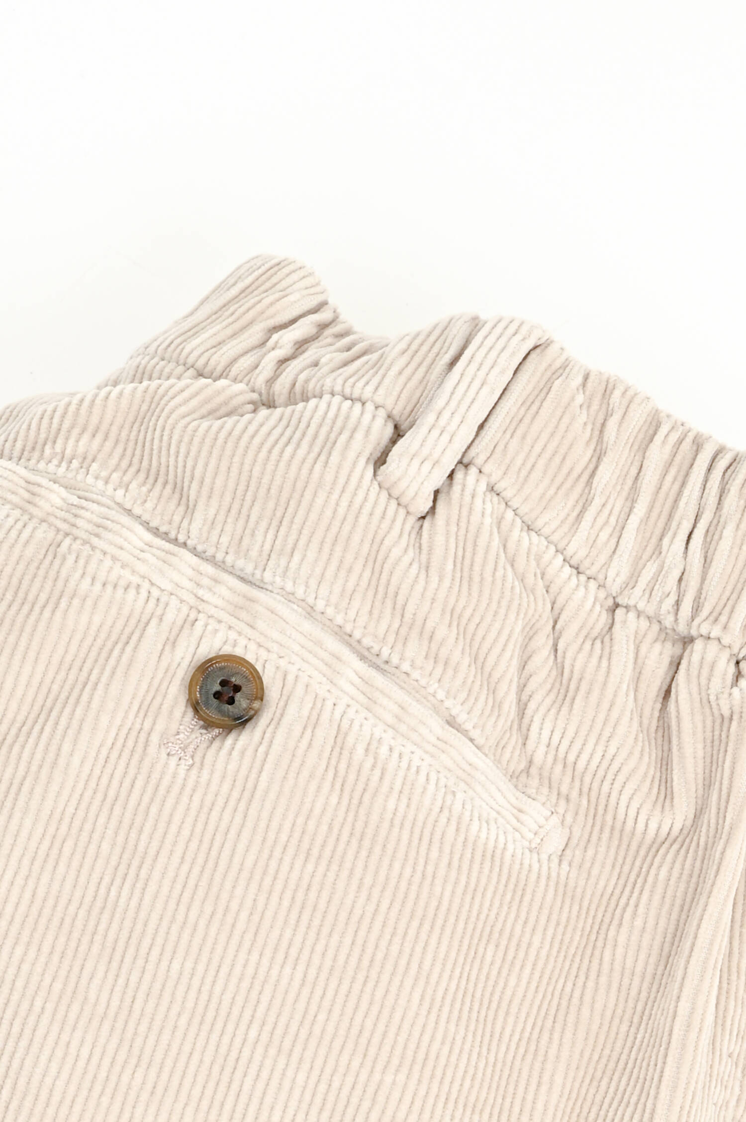 Cordhose mit Tunnelzug in Beige