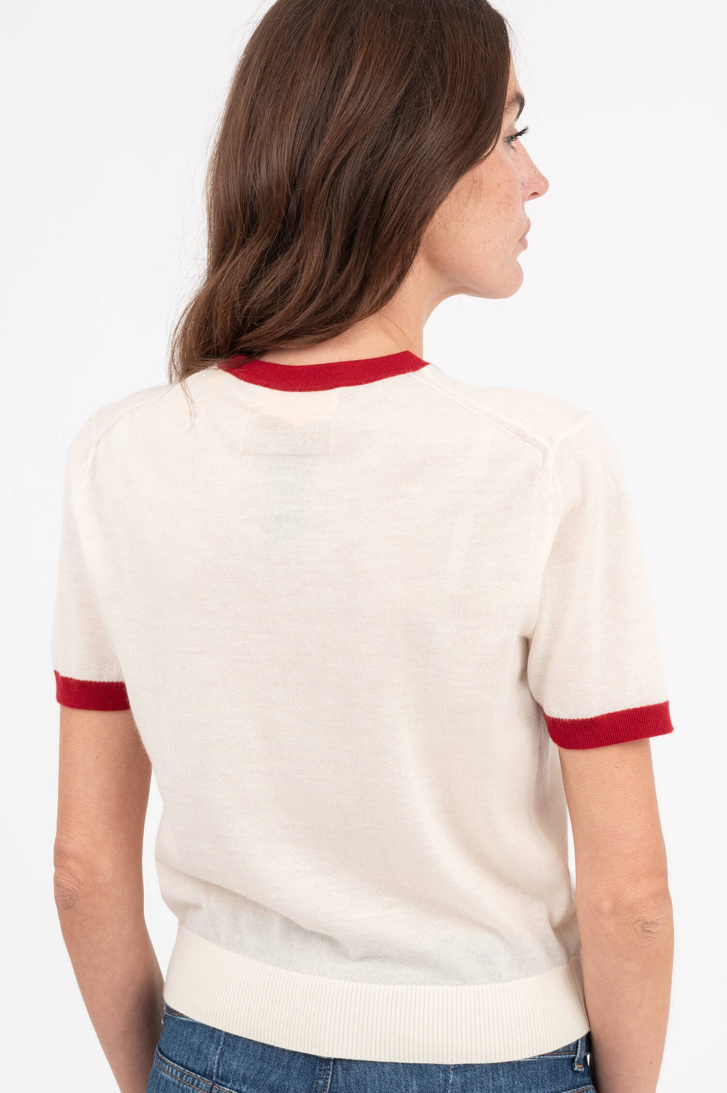 Cashmere T-Shirt AIRY in Creme