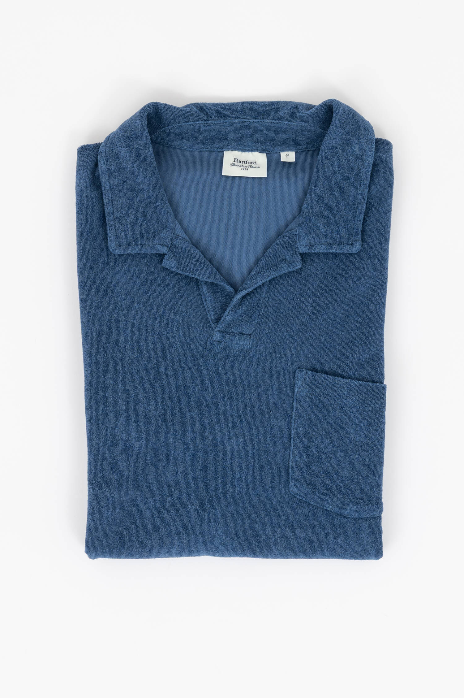Frottee Polo in Blau Frottee Polo in Blau