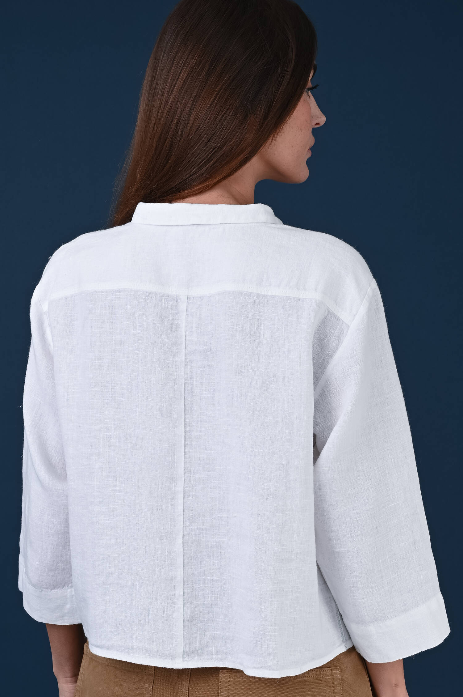 Leinenbluse in Weiß