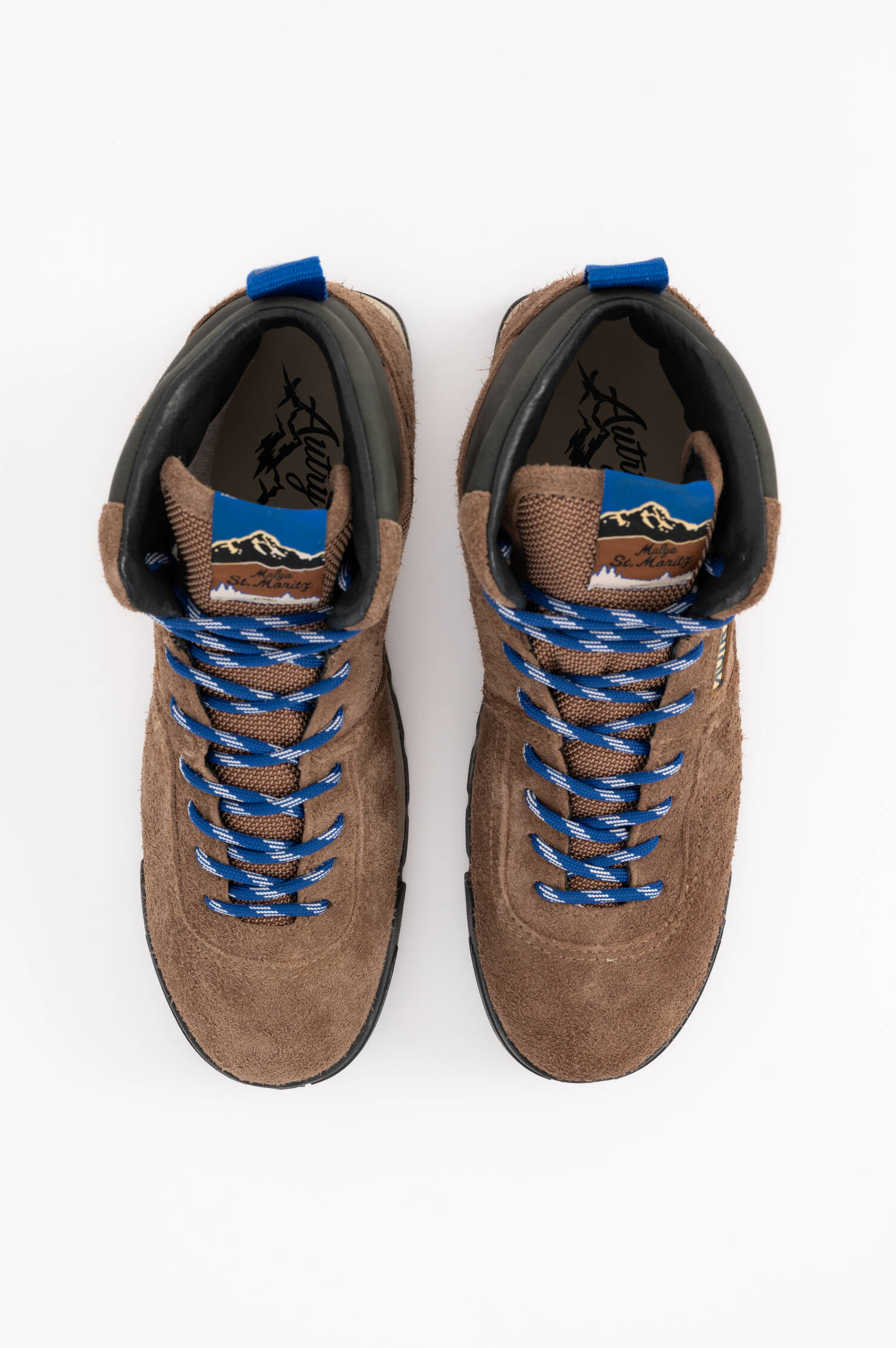 Suede Winterstiefel MALGA in Braun/Blau