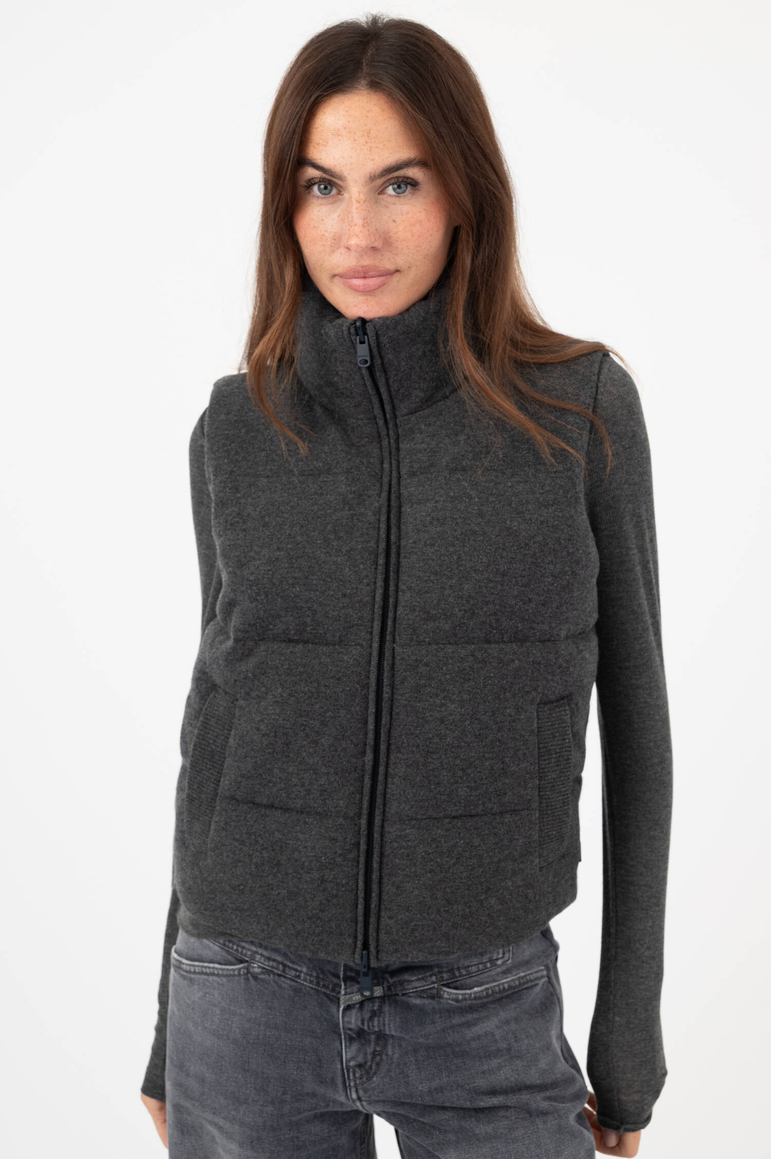 Woll-Mix-Wende-Gilet SINTRE in Grau Woll-Mix-Wende-Gilet SINTRE in Grau