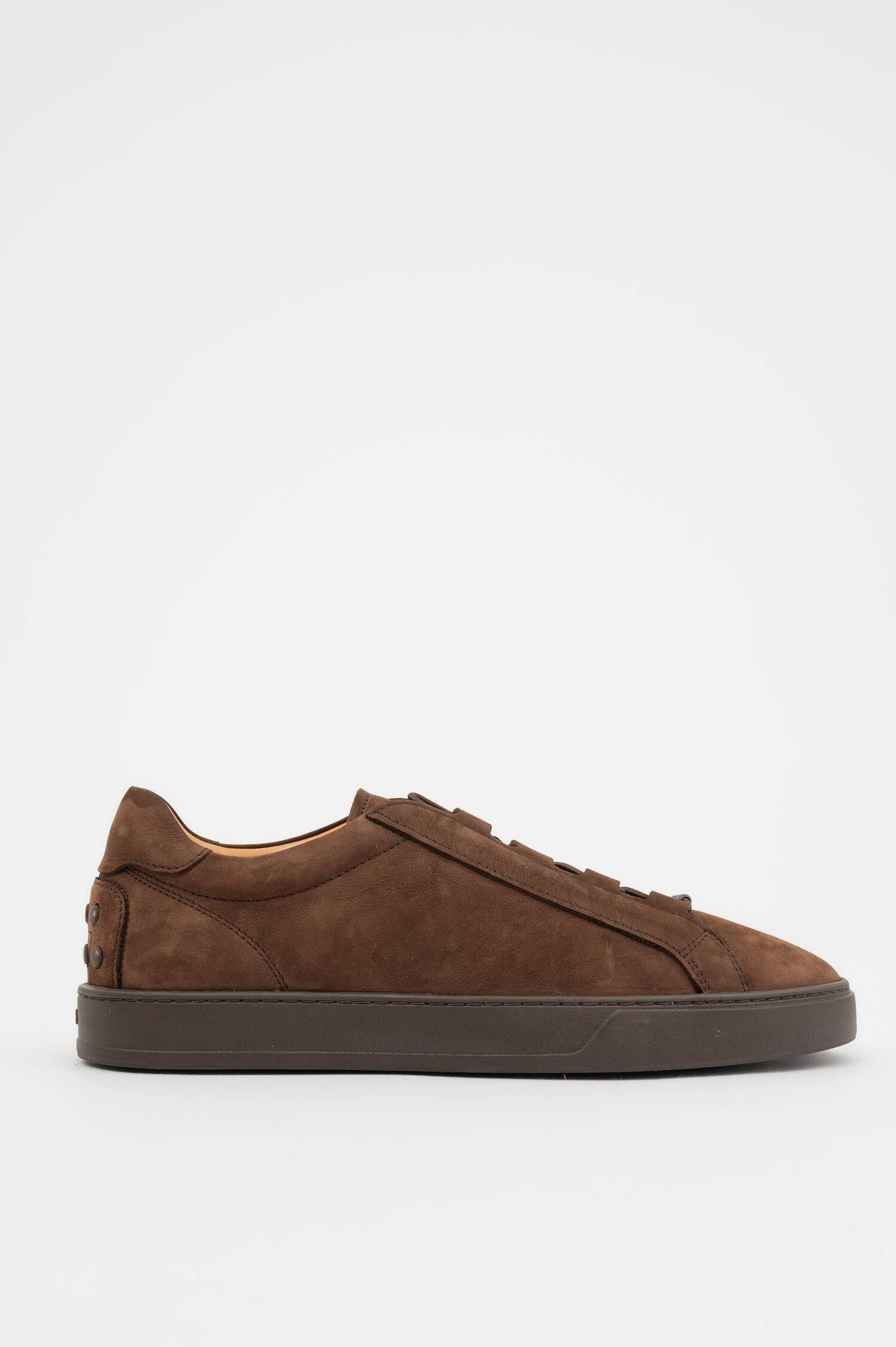 Ledersneaker in Braun