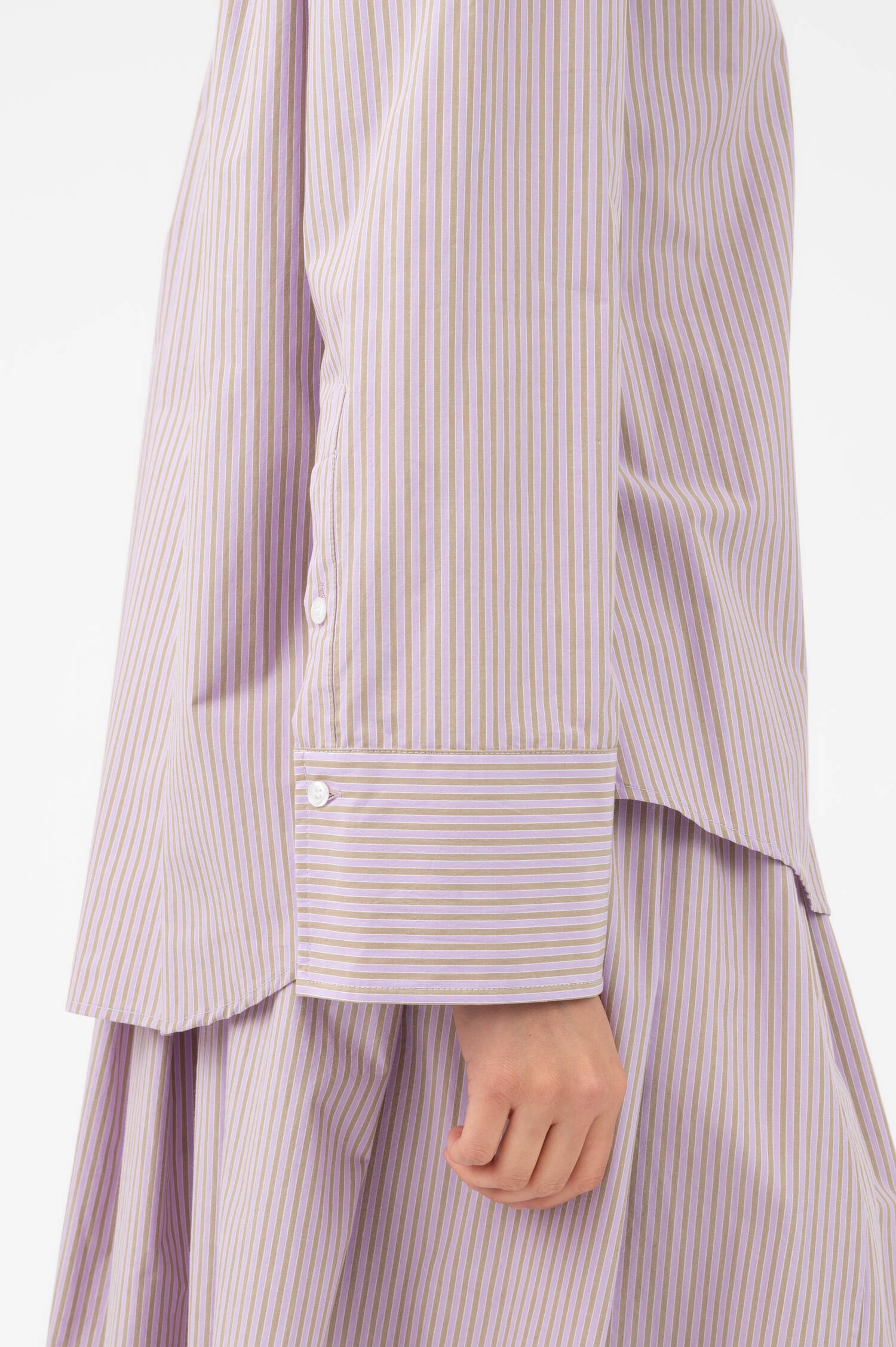 Bluse CAMICIA in Violett/Beige