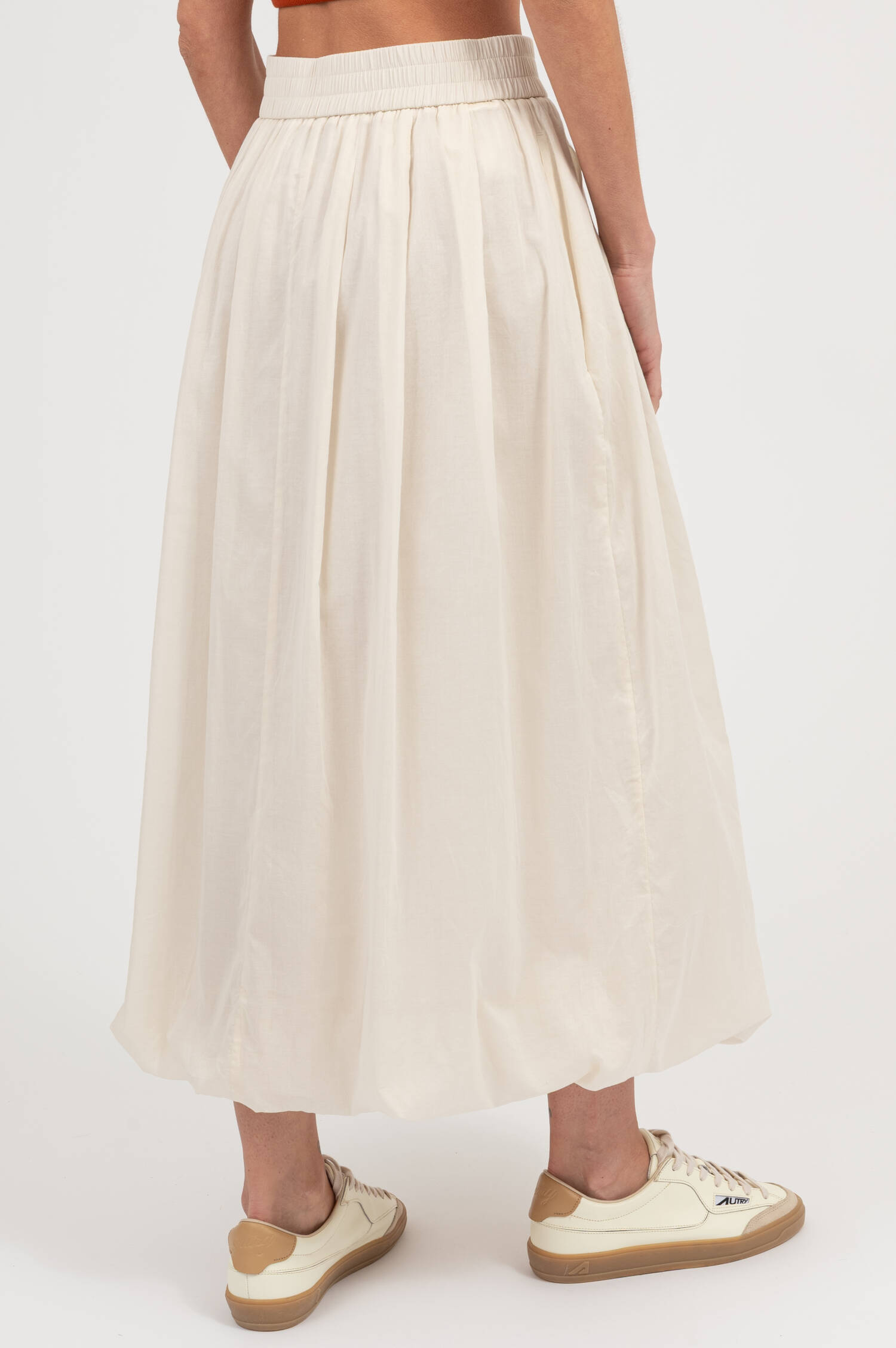 Rock aus Baumwolle in Creme