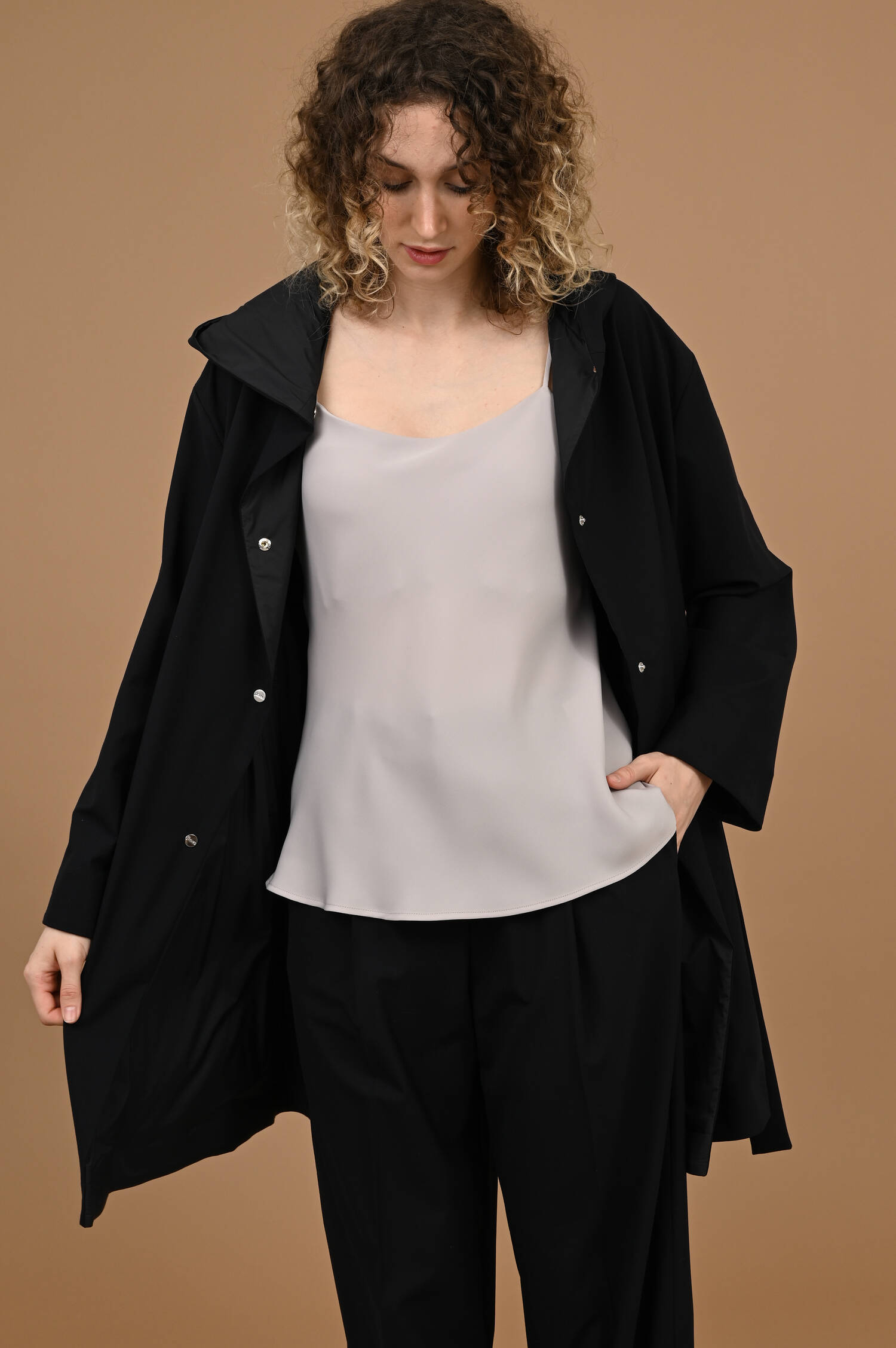 Wendbarer Leichter Kapuzenmantel in Navyblau