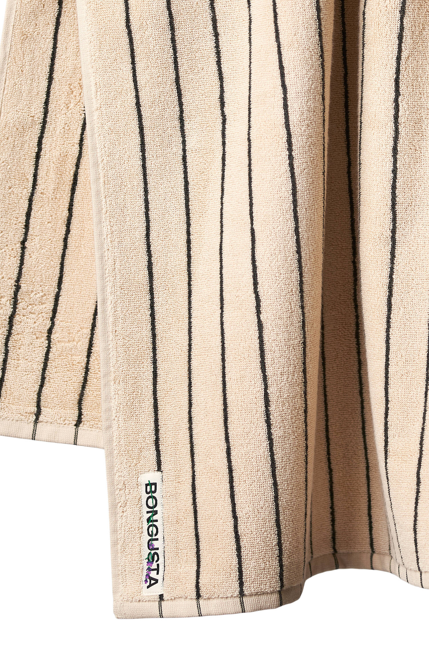 Großes Frotteehandtuch NARAM in Creme/Grau