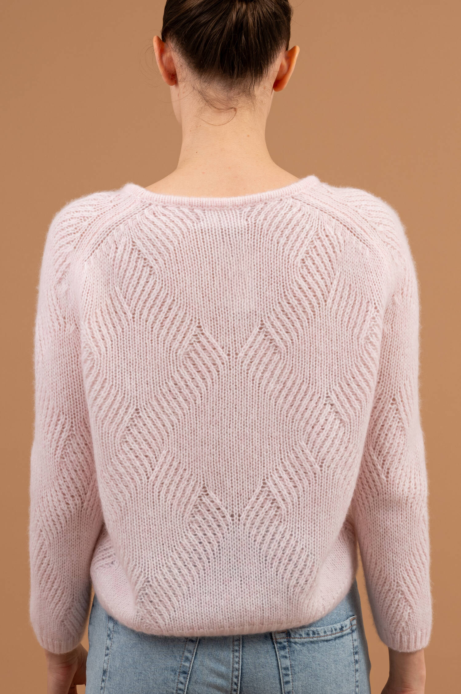 Rautenstrick Pullover aus Cashmeremix in Palerosa